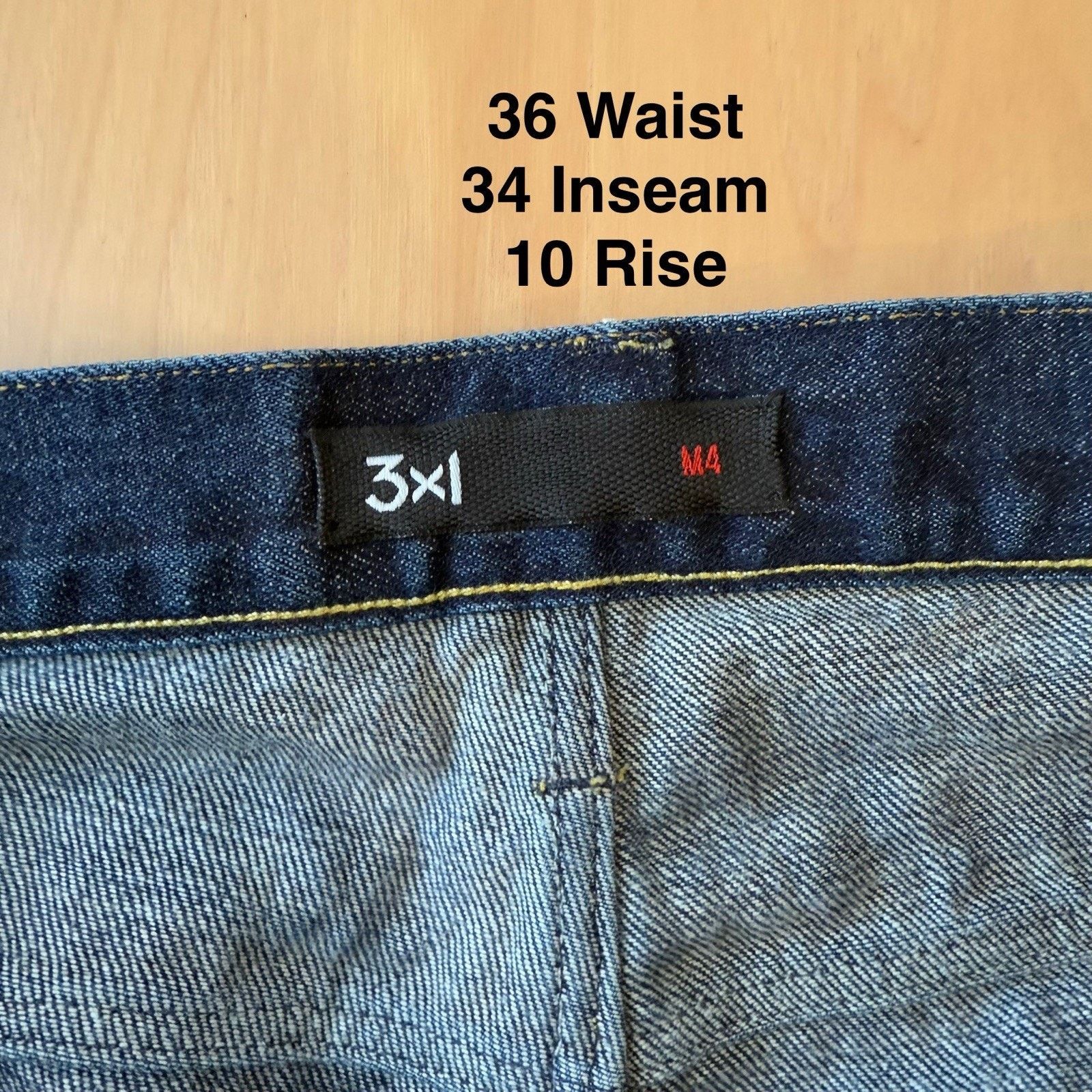 3x1 3x1 Selvedge Jeans 36 Blue Dark Wash Minimalist Workwear Size US 36 / EU 52 - 6 Thumbnail