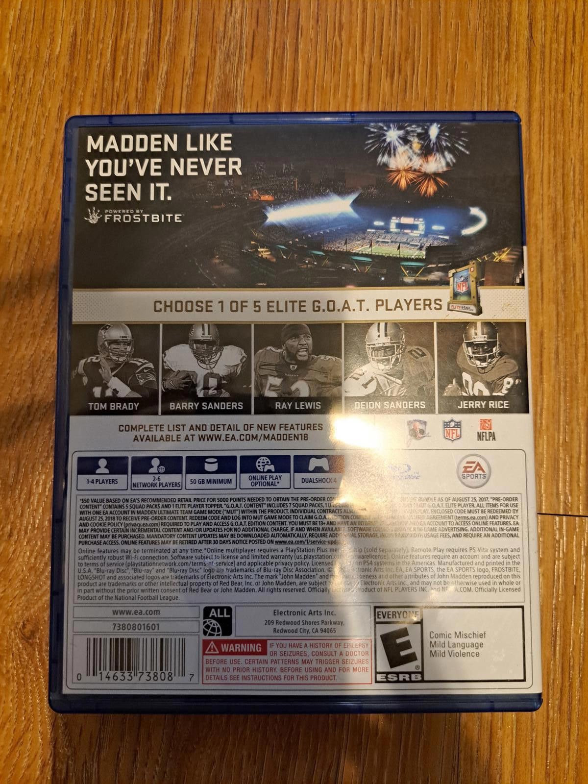 Other Madden NFL 2018 PS4 Video Game Size ONE SIZE - 2 Thumbnail