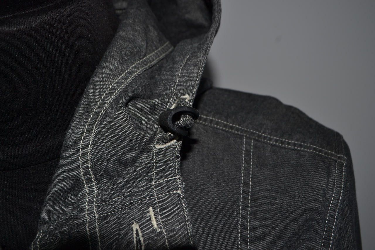 Allsaints All Saints Dye Cotton Wash Chambray Hooded Shirt Size M Size US M / EU 48-50 / 2 - 6 Thumbnail