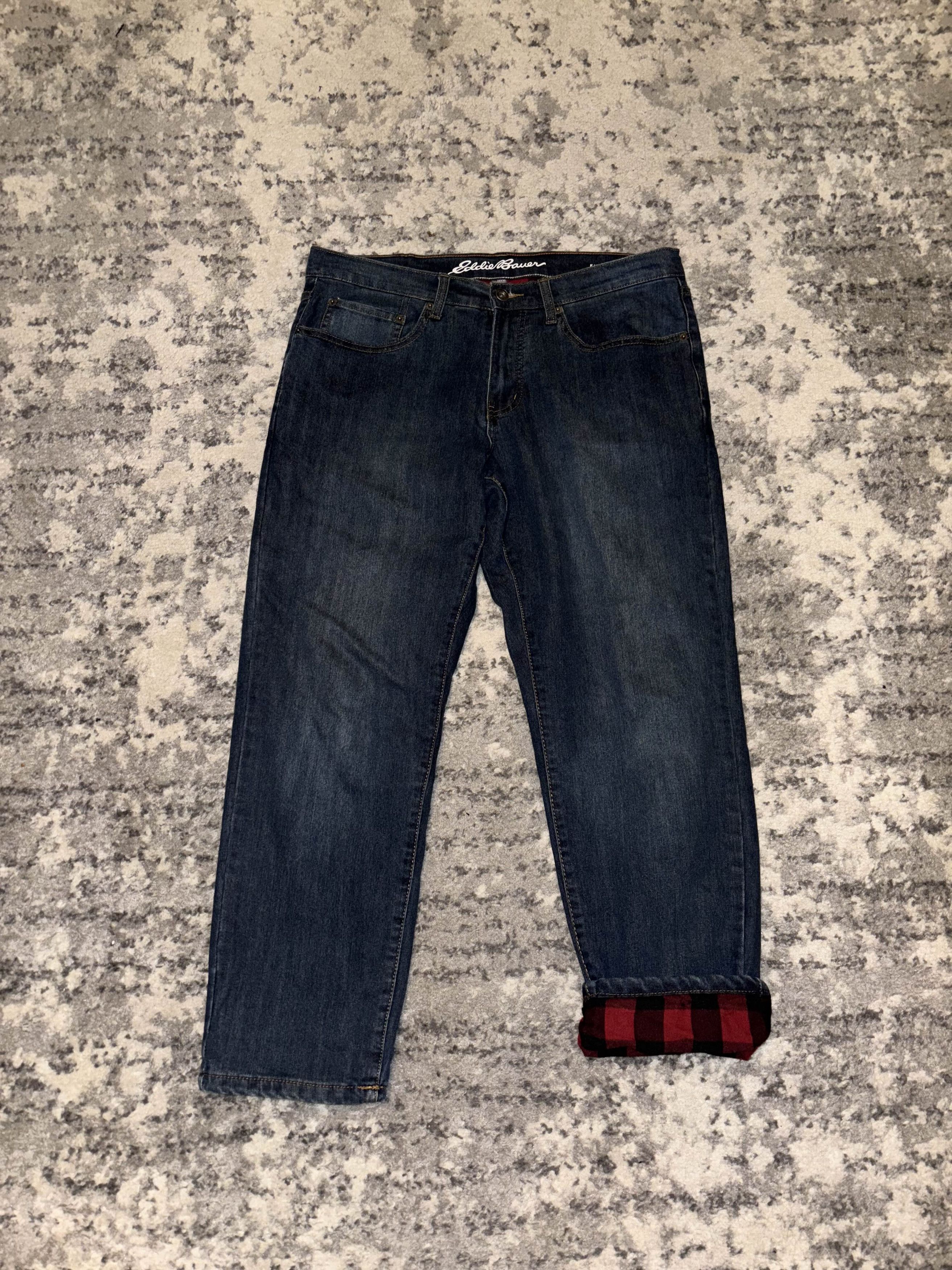 Eddie Bauer 00s Eddie Bauer Flannel Lined Jeans Size US 34 / EU 50 - 1 Thumbnail