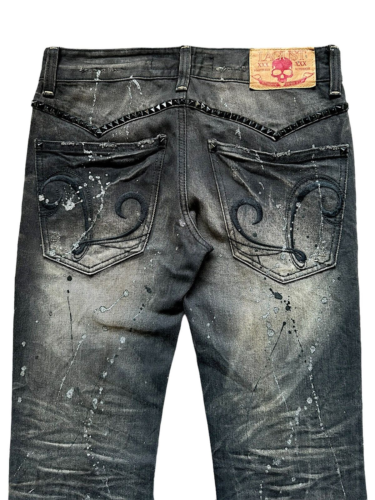 Yasuyuki Ishii 00’s LAGUST dusty studded gothic denim jeans Size US 30 / EU 46 - 7 Thumbnail