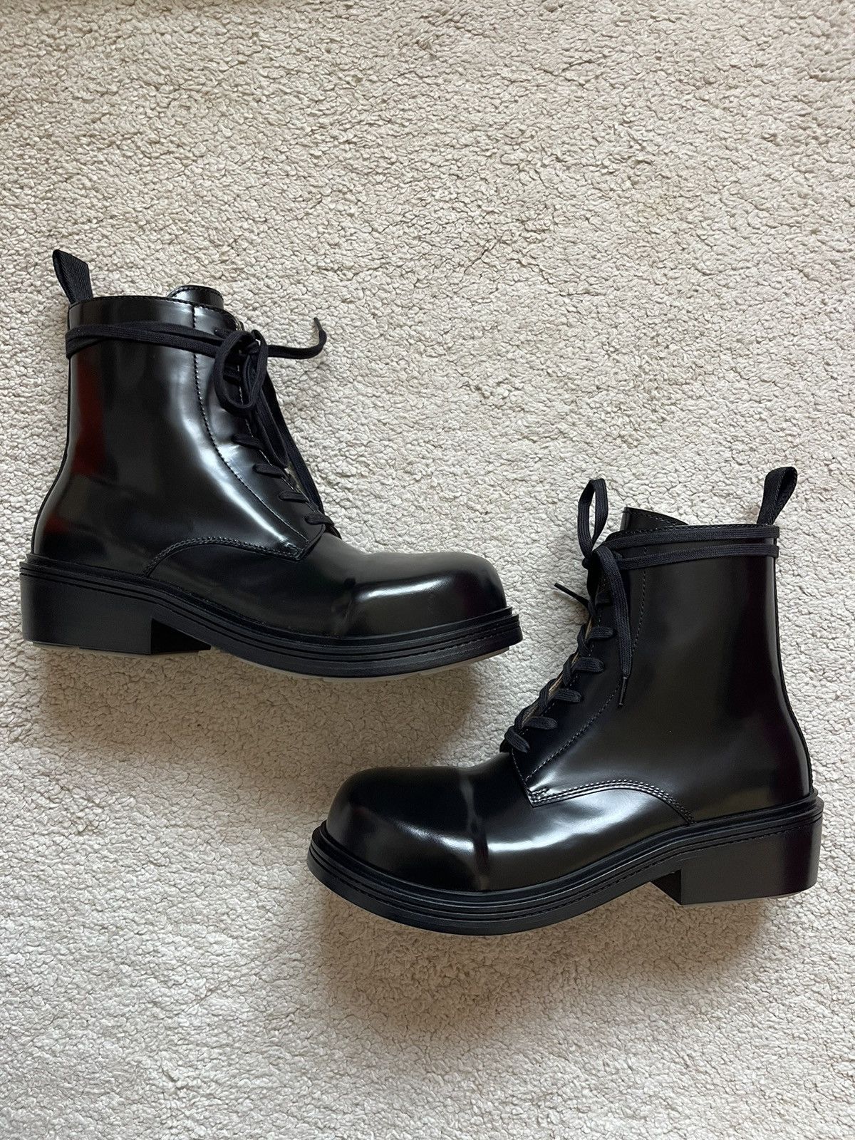 Bottega Veneta Fireman Ankle Boots Brushed Vinyl Black | Grailed