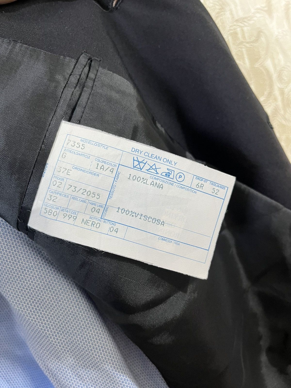 Ermenegildo Zegna Ermenegildo Zegna Men’s Wool Blazer Jacket Black 42 US Size 52S - 10 Thumbnail