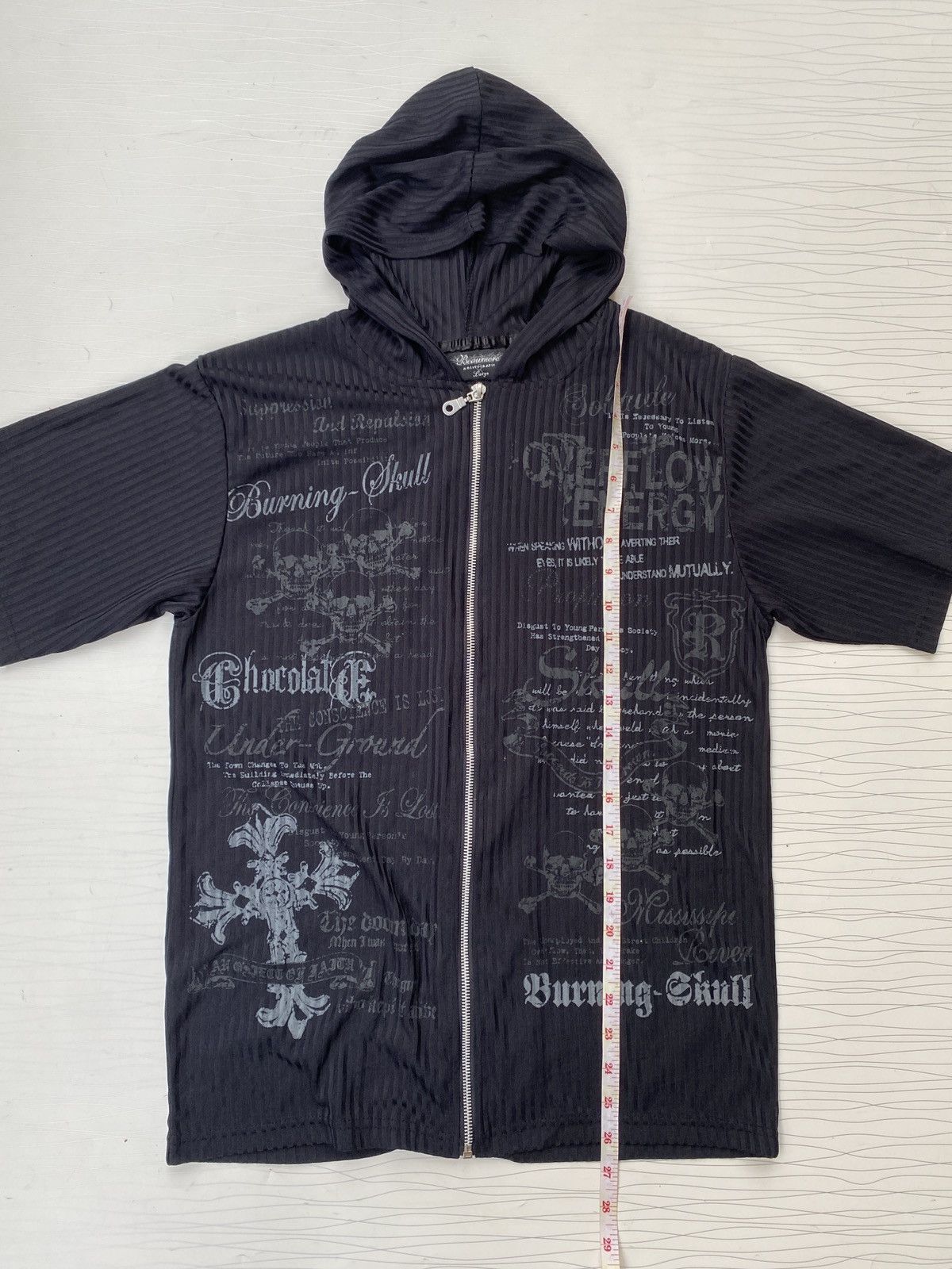 Japanese Brand Beaumere Cross Skull Chrome heart Style Hoodie Zipper Tee Size US L / EU 52-54 / 3 - 7 Thumbnail