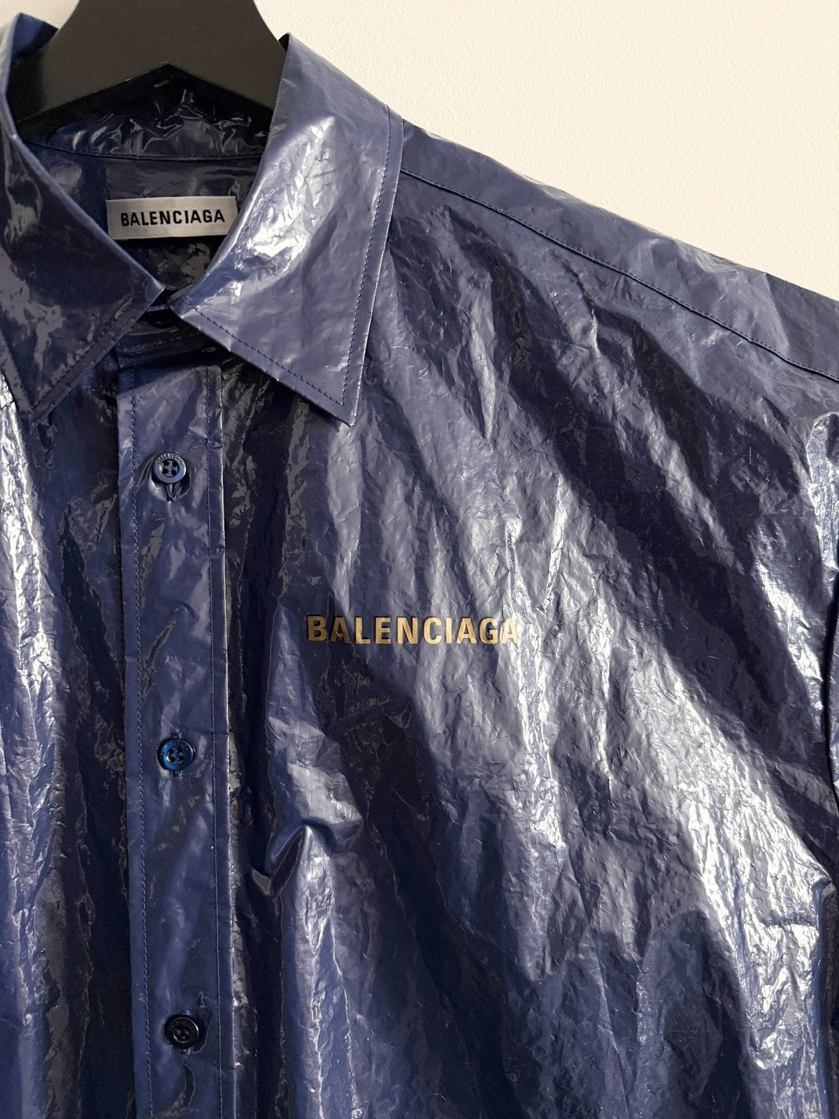 Balenciaga ARCHIVAL! Balenciaga SS18 Garbage Bag Shirt Size US L / EU 52-54 / 3 - 3 Thumbnail