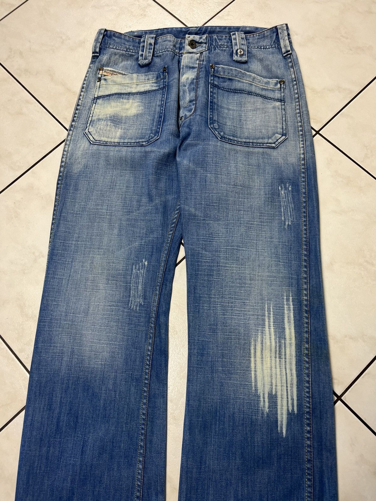 Diesel × Vintage Vintage Diesel moorix y2k distressed denim jeans baggy pants Size US 32 / EU 48 - 4 Thumbnail