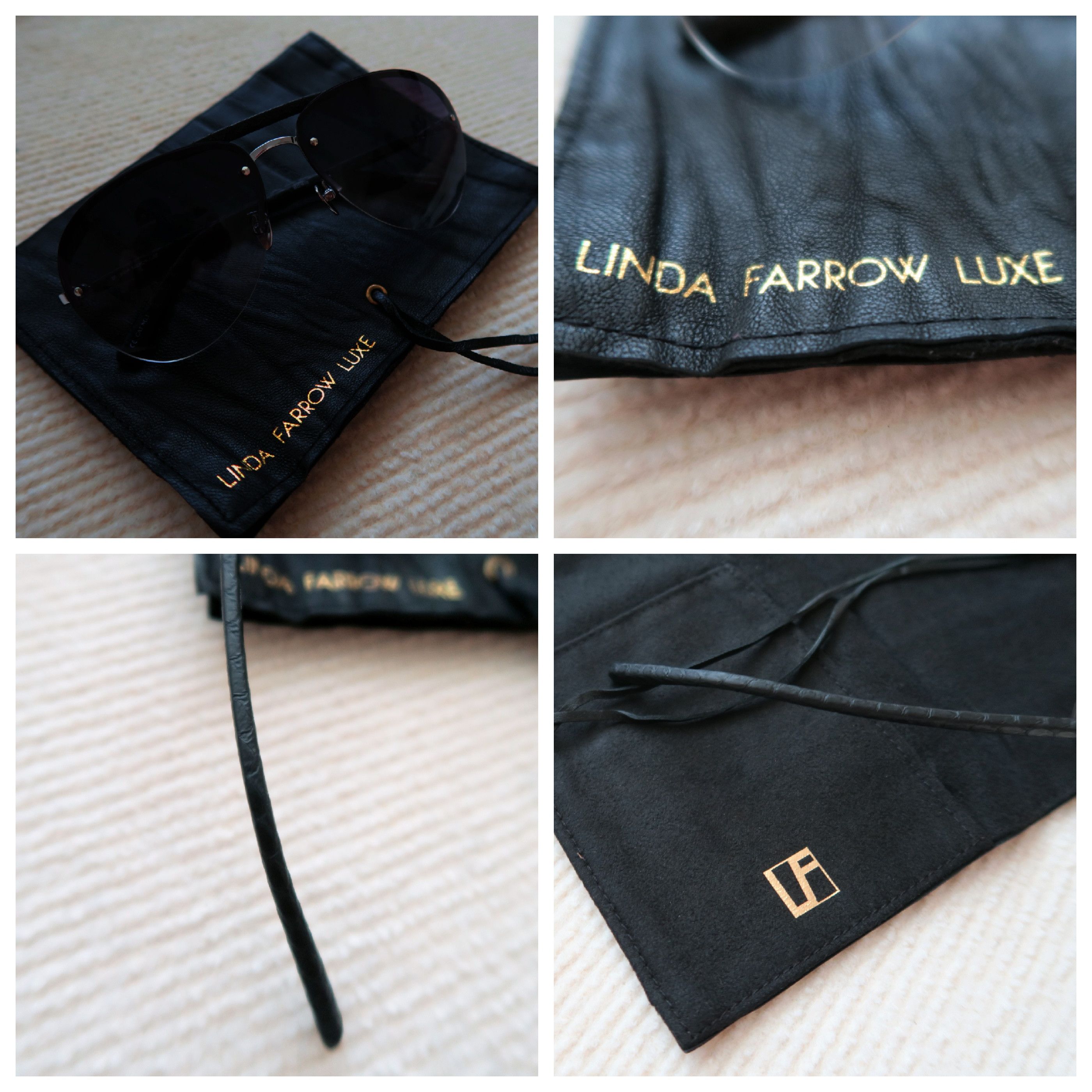 Linda Farrow Linda Farrow Luxe Snakeskin Leather LFL 199 Sunglasses Size ONE SIZE - 7 Thumbnail
