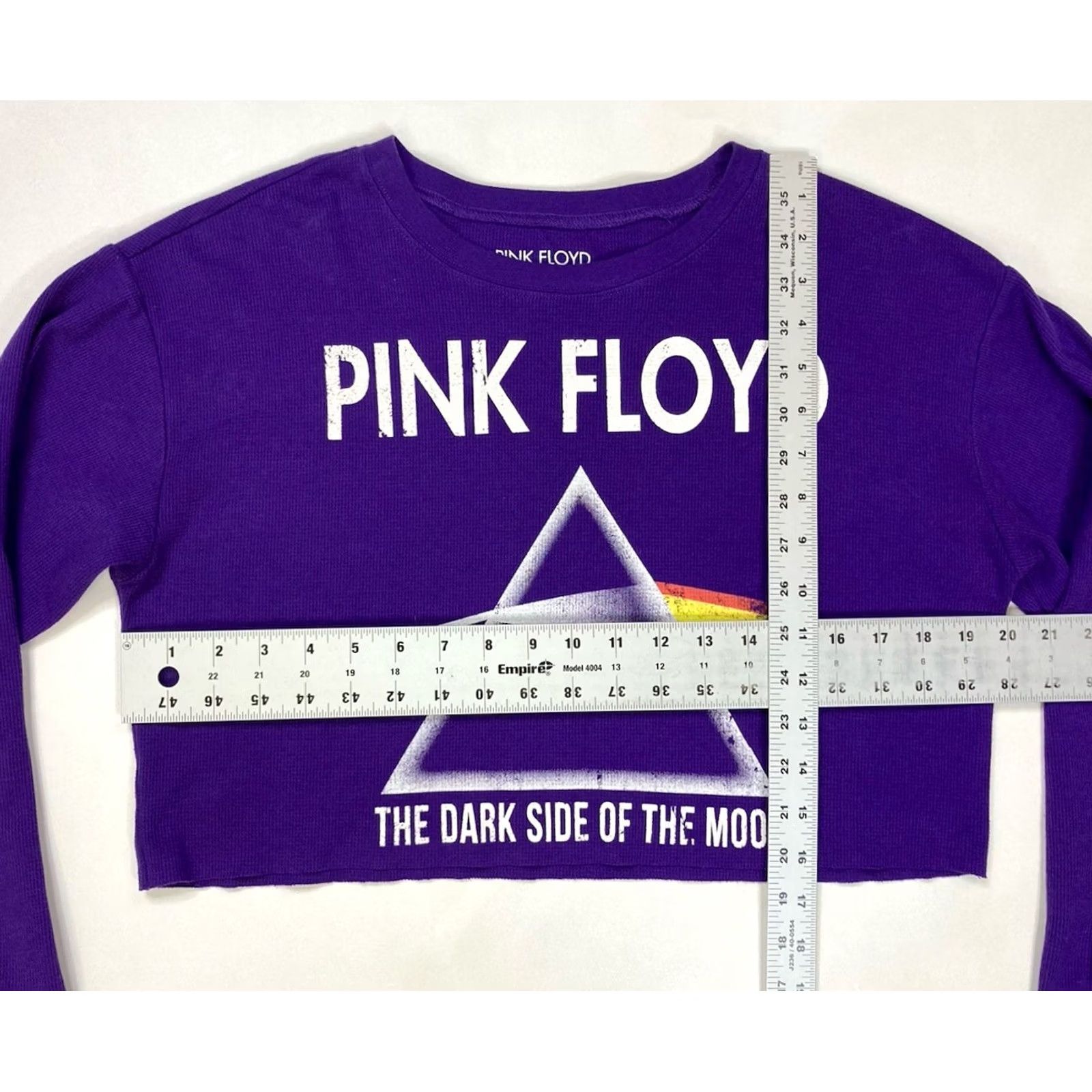Vintage VINTAGE Pink Floyd Crop Graphic Waffle Knit T-shirt Women Medium Purple Long Sleeve Size M / US 6-8 / IT 42-44 - 5 Thumbnail