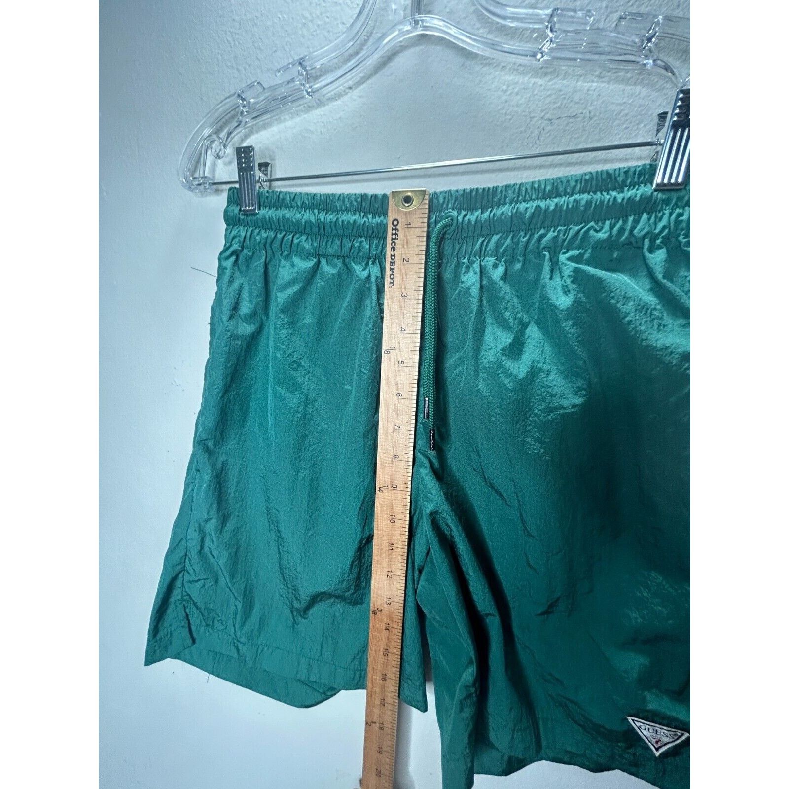 Guess Guess Green Stretch Waist Drawstring Nylon Jogging Shorts S Size 26" / US 2 / IT 38 - 10 Thumbnail