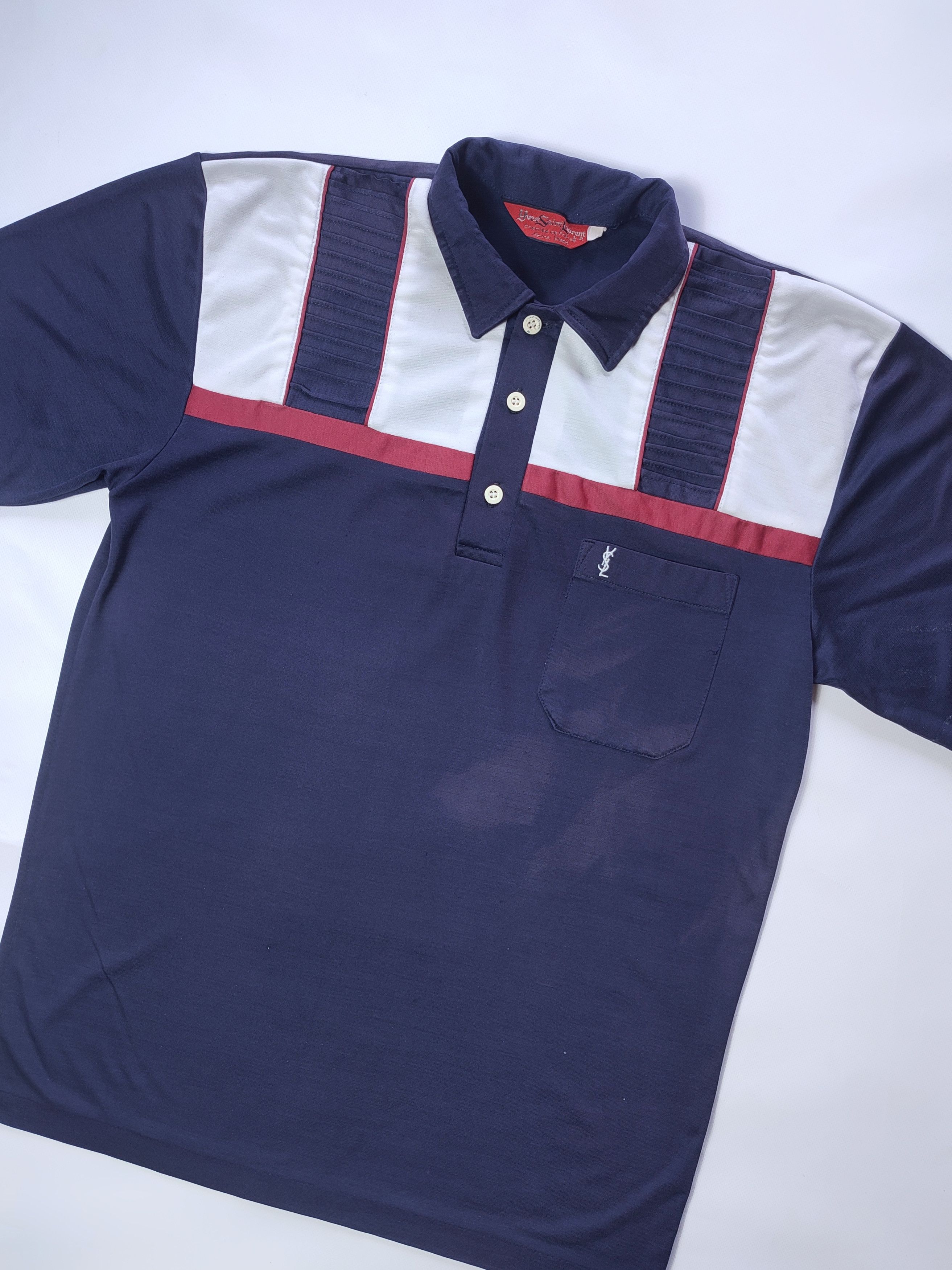 Vintage 80's YSL vintage sport polo t-shirt faded Size US L / EU 52-54 / 3 - 4 Thumbnail