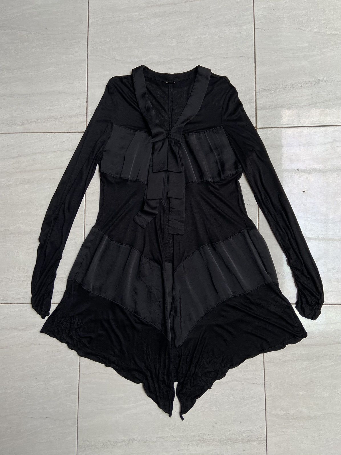 Designer × Hiroko Koshino Homme × Japanese Brand HIROKO KOSHINO BIS Black Cardigan/Outer Size US XS / EU 42 / 0 - 1 Thumbnail