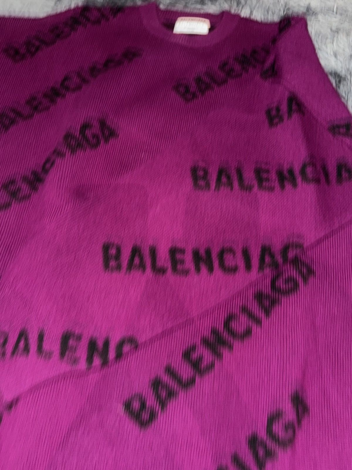 Balenciaga Balenciaga logo purple knit Size US XS / EU 42 / 0 - 2 Thumbnail