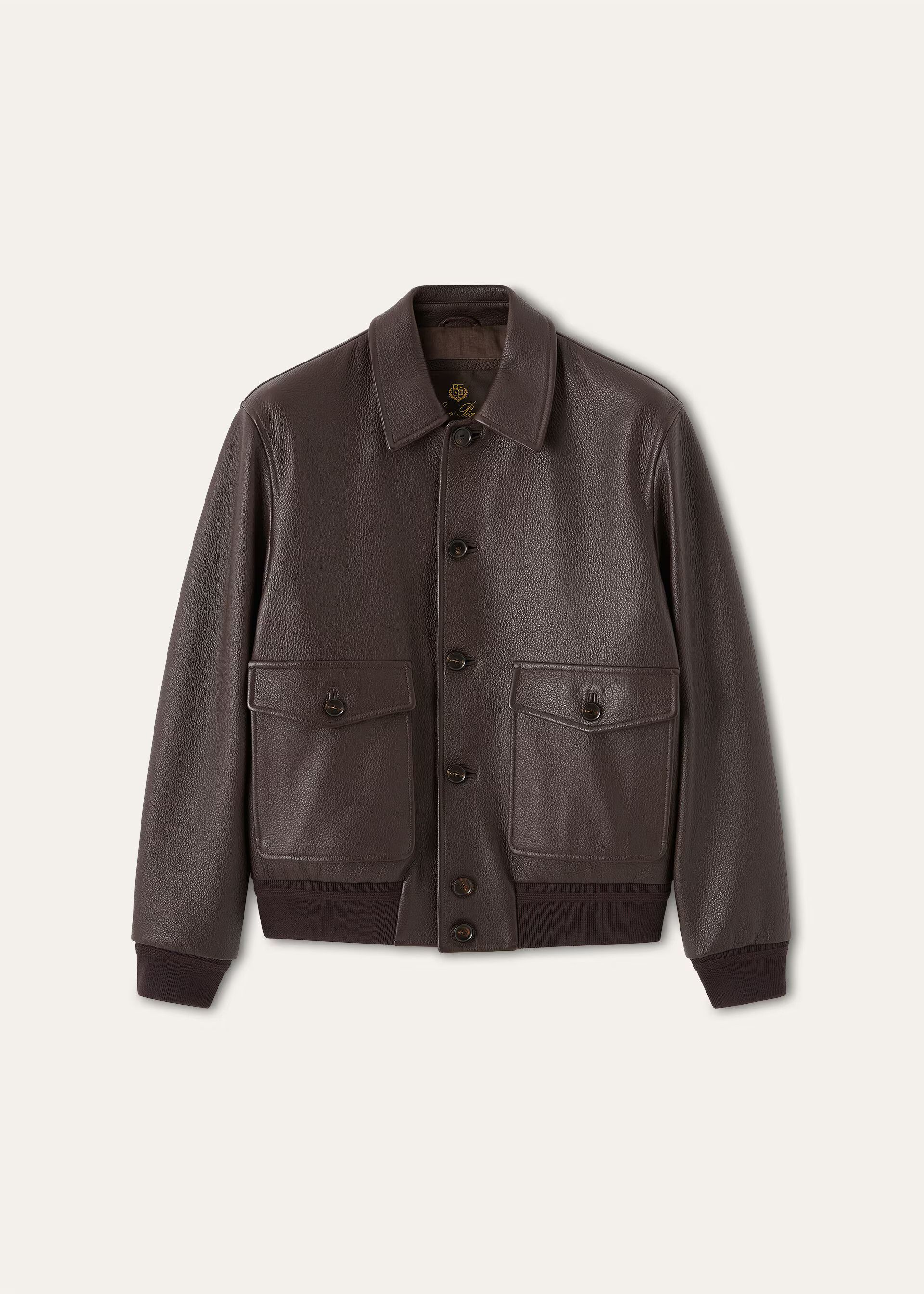 Loro Piana os11x0226 FAQ6941 Harden Bomber Jacket in Amber Soil Size US XL / EU 56 / 4 - 1 Thumbnail