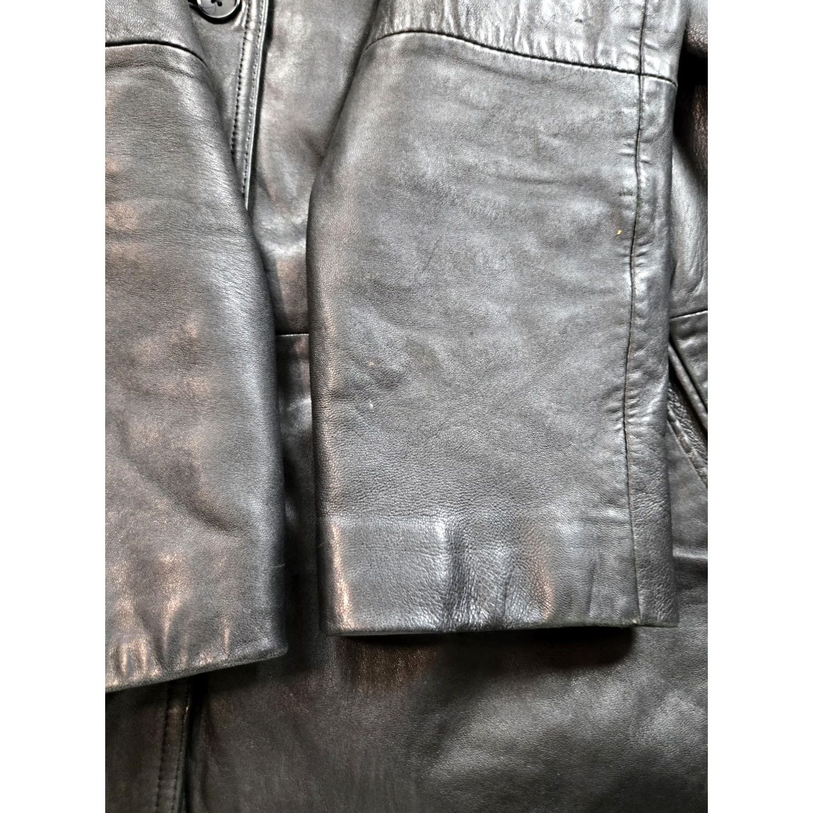 Vintage VINTAGE INC International Concepts Leather Jacket XL Women Black Long Sleeve Y2K Jacket Size L / US 10 / IT 46 - 5 Thumbnail