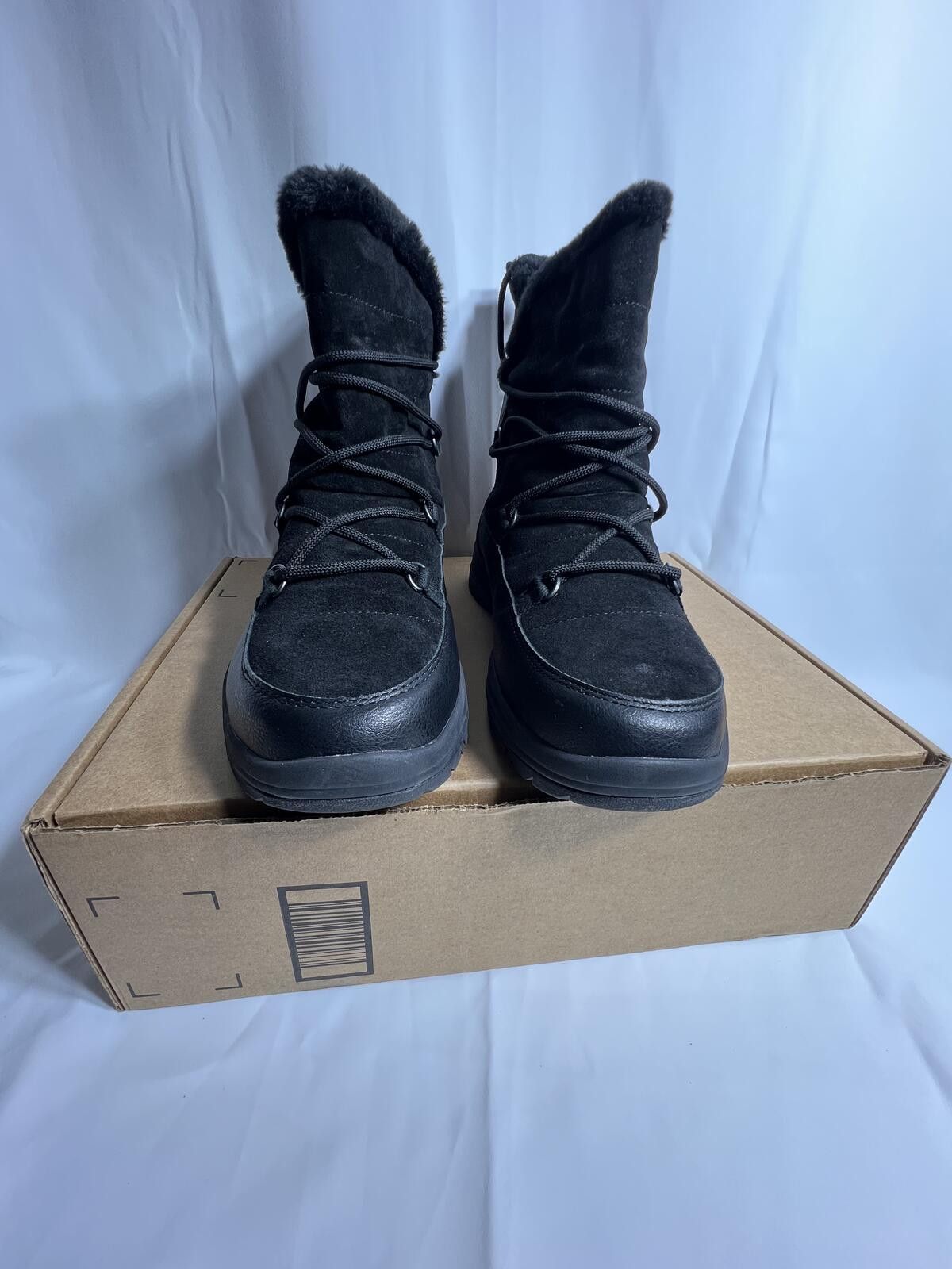 Sonia Rykiel Ryka Alpine Women's Winter Boots Size 12W Black Faux Fur Size US 7.5 / IT 37.5 - 3 Thumbnail