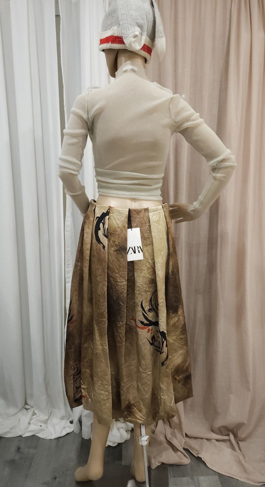 Vintage × Zara Asia Region Exclusive Limited Edition/ Printed Lantern Skirt Size 28" / US 6 / IT 42 - 7 Thumbnail