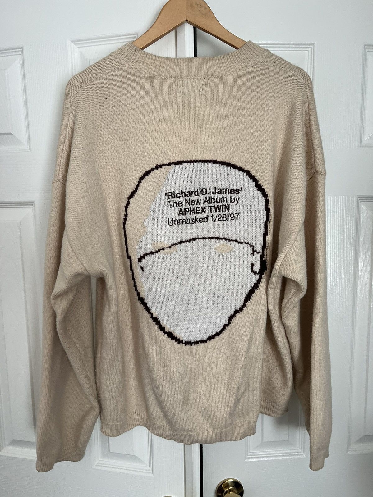 Gleb kostin solutions Aphex twin “mask” sweater