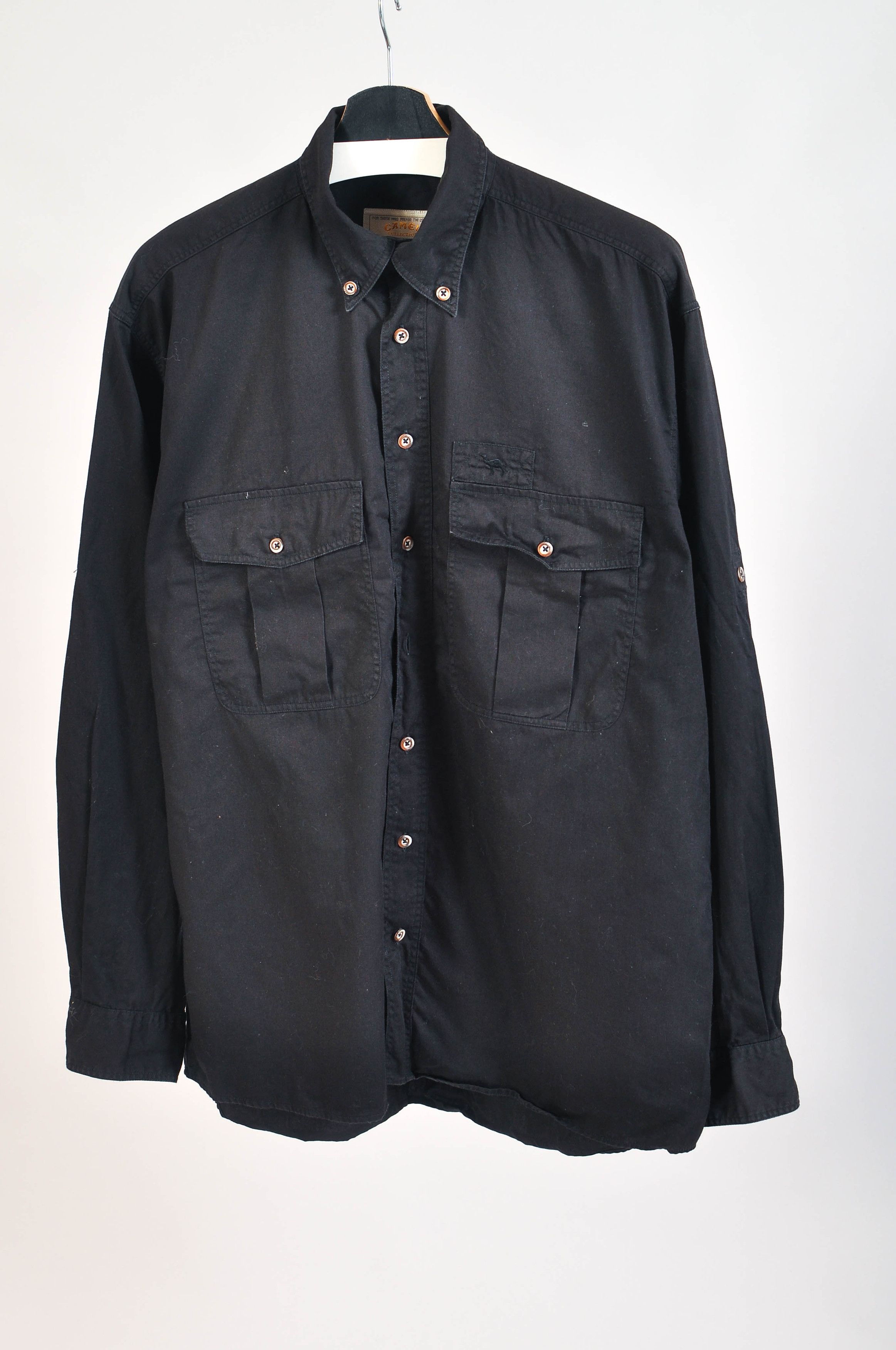 Camel Vintage 90s Camel shirt in black Size US L / EU 52-54 / 3 - 1 Thumbnail