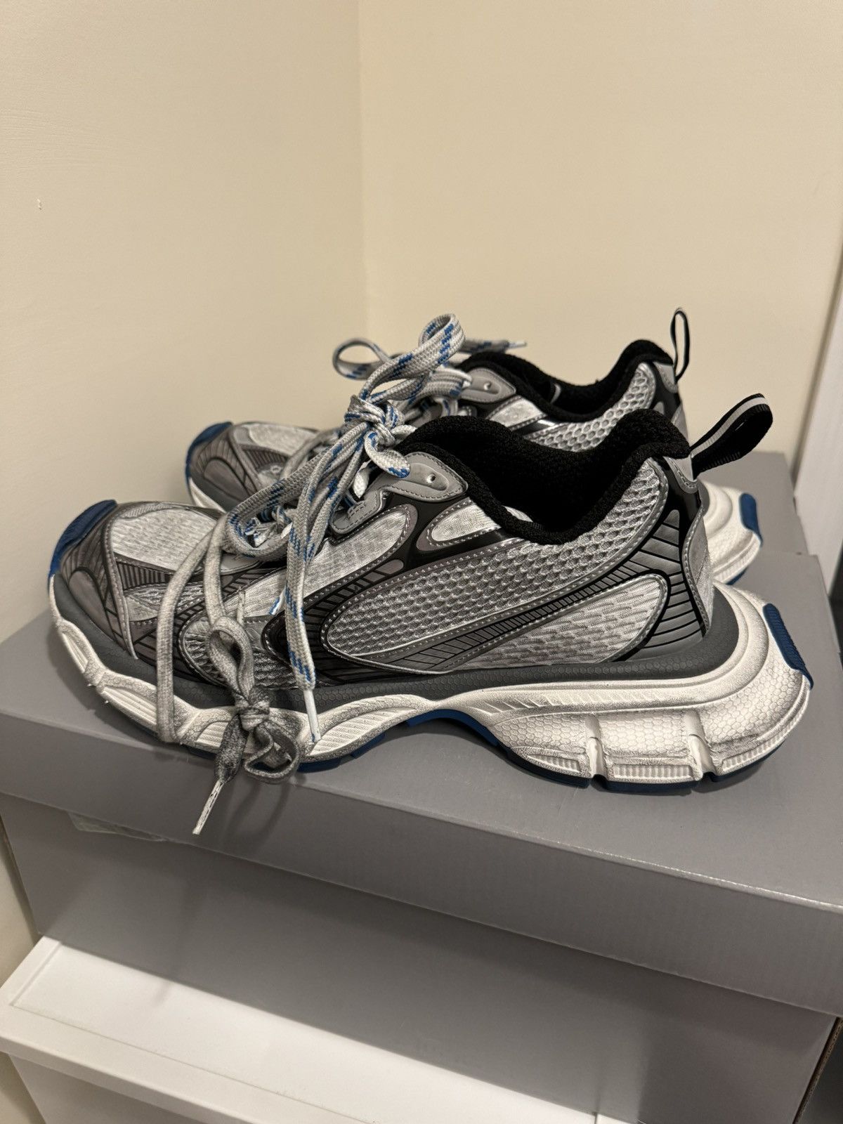 image of Balenciaga 3Xl Shoes in Blue Silver, Men's (Size 10.5)