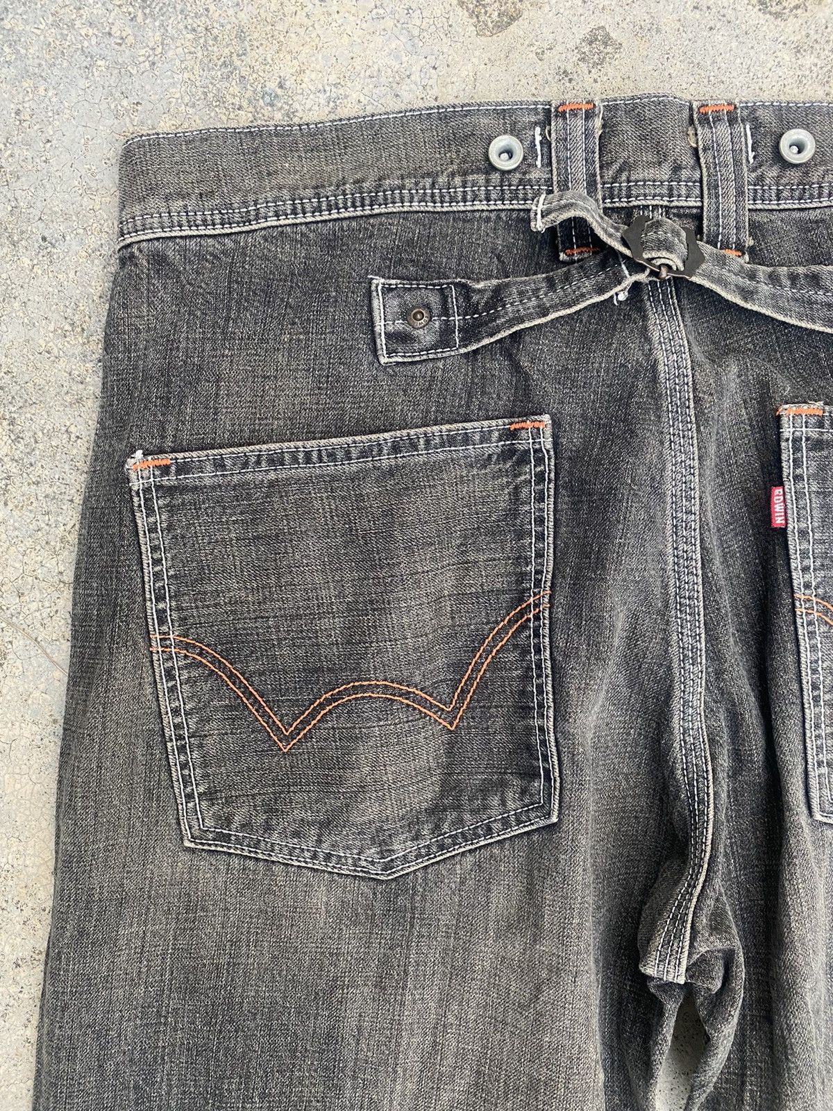 Edwin × Japanese Brand × Vintage Vintage y2k Edwin XV-S Faded Buckel Jeans Size US 33 - 16 Thumbnail