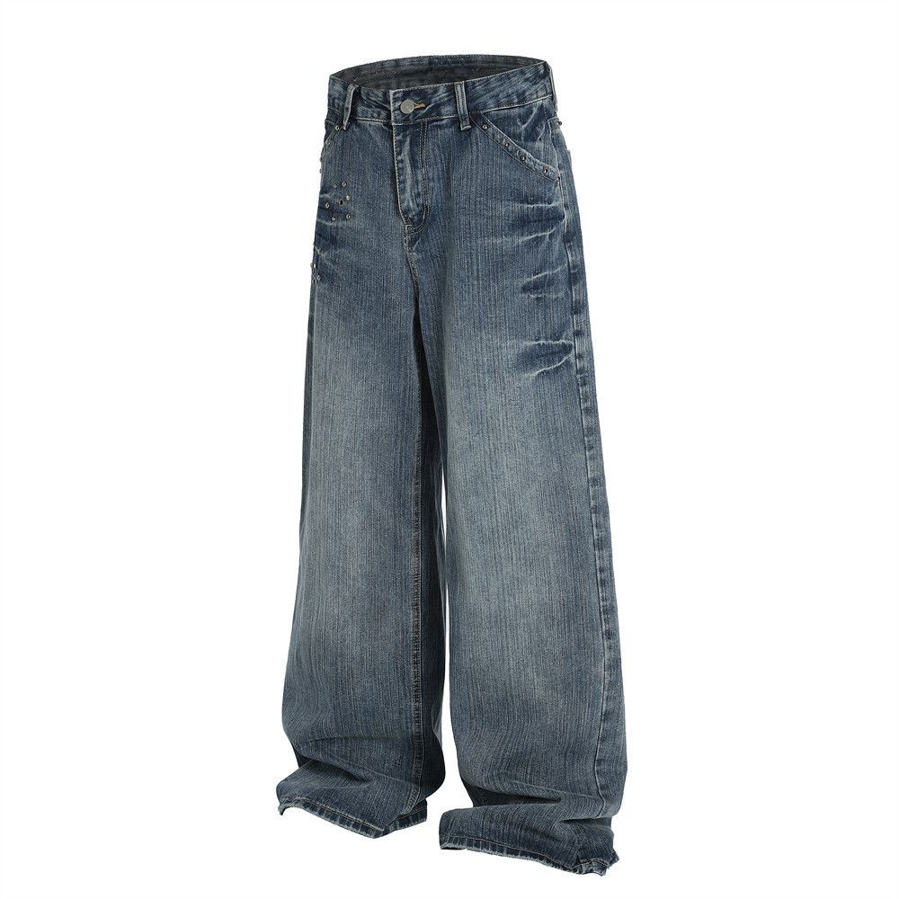 Japanese Brand × Jean American street style loose rivet straight jeans Size US 32 / EU 48 - 2 Thumbnail