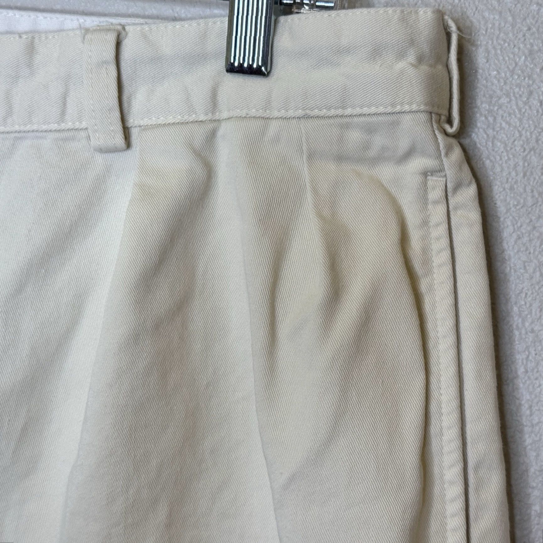 Vintage Polo Golf Chino Shorts Mens Size 36 Light Khaki Pleated Front 100% Cotton Preppy Size US M / EU 48-50 / 2 - 2 Thumbnail