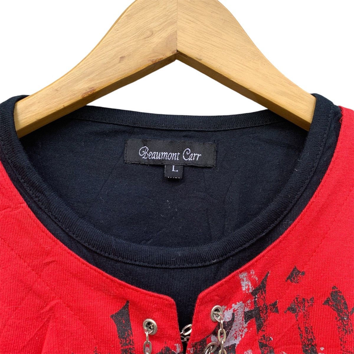 If Six Was Nine × Japanese Brand × Le Grande Bleu (L.G.B.) Beaumont carr Crosses japanesbrand y2k poem longsleeave tee Size US L / EU 52-54 / 3 - 6 Thumbnail