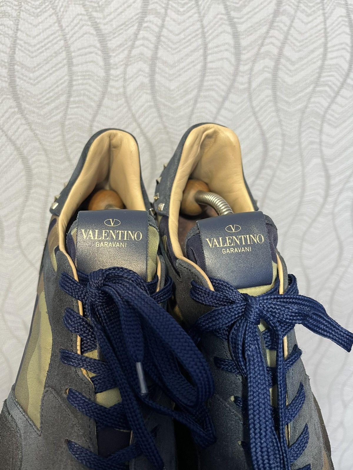 Valentino Valentino Garavani Rockrunner Camo Suede Leather Sneakers Size US 10 / EU 43 - 8 Thumbnail