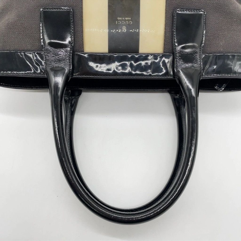 Gucci Gucci Black and Cream Structured Tote Bag Size ONE SIZE - 11 Thumbnail