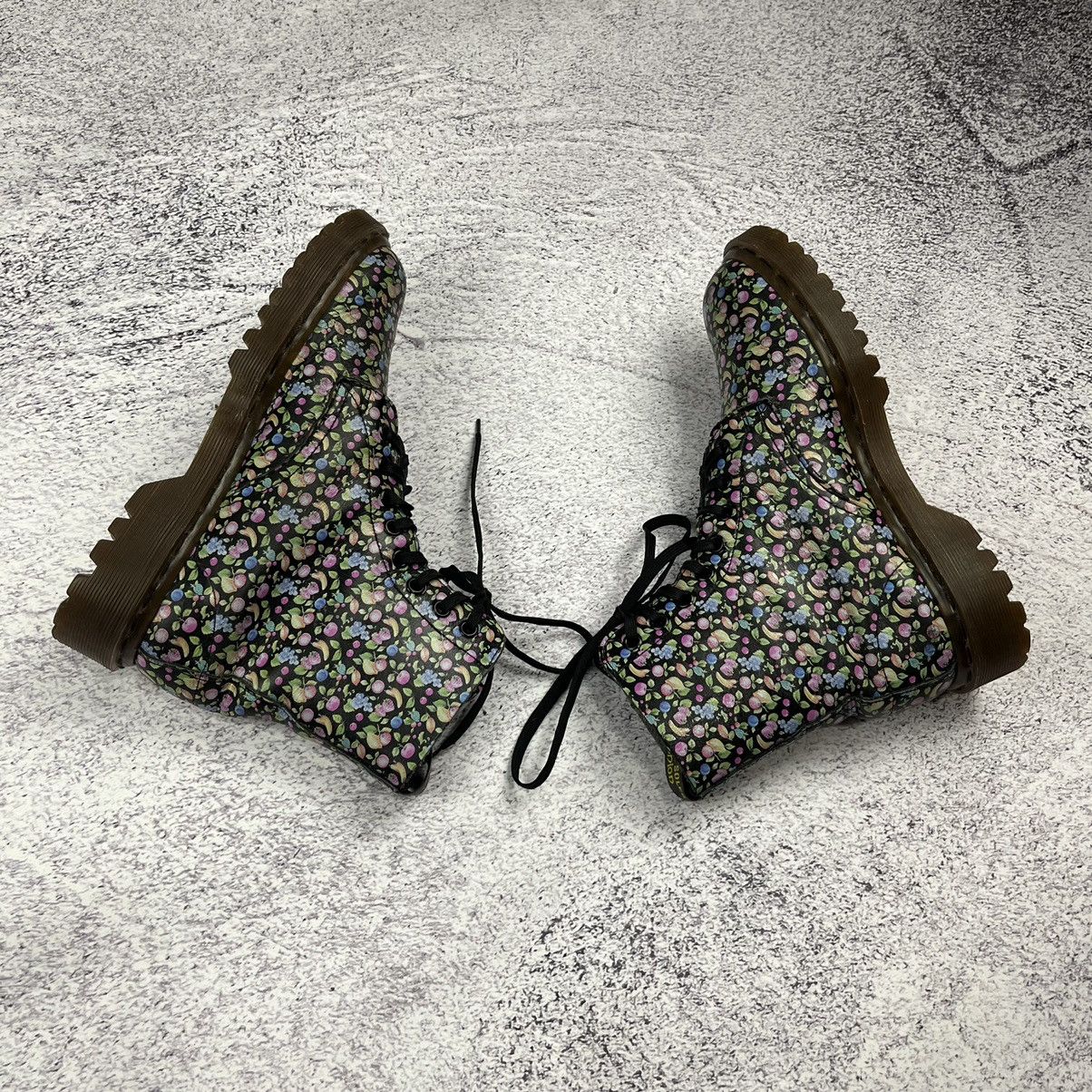 Dr. Martens × Vintage Dr Martens Black Leather Fruits Print Boots Made in England Size US 5 / IT 35 - 3 Thumbnail
