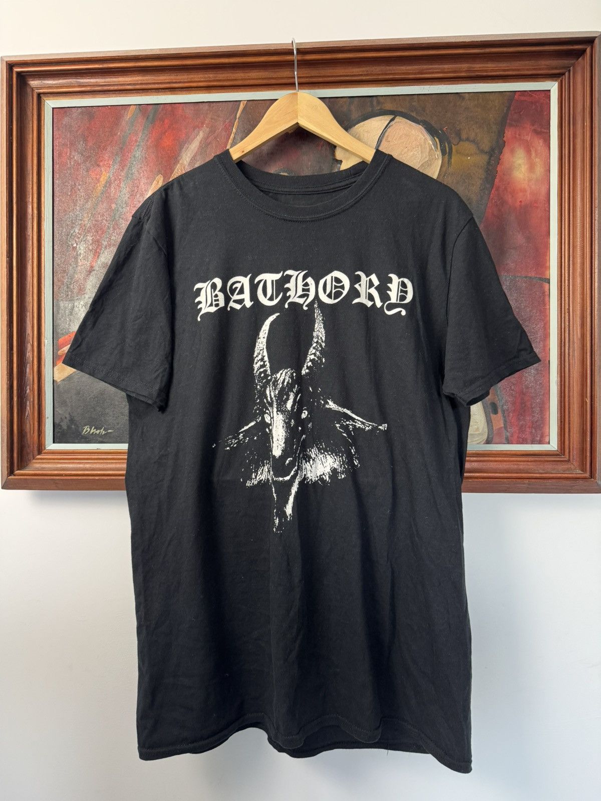 Band Tees Bathory Vintage 00s Goat Rare Band Metal Two Sided Print Tee Size US M / EU 48-50 / 2 - 1 Thumbnail