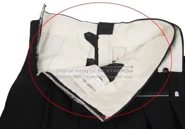 Comme des Garcons Comme Des Garcons size S Black Retro Striped Fake Pants Size 23" - 8 Thumbnail