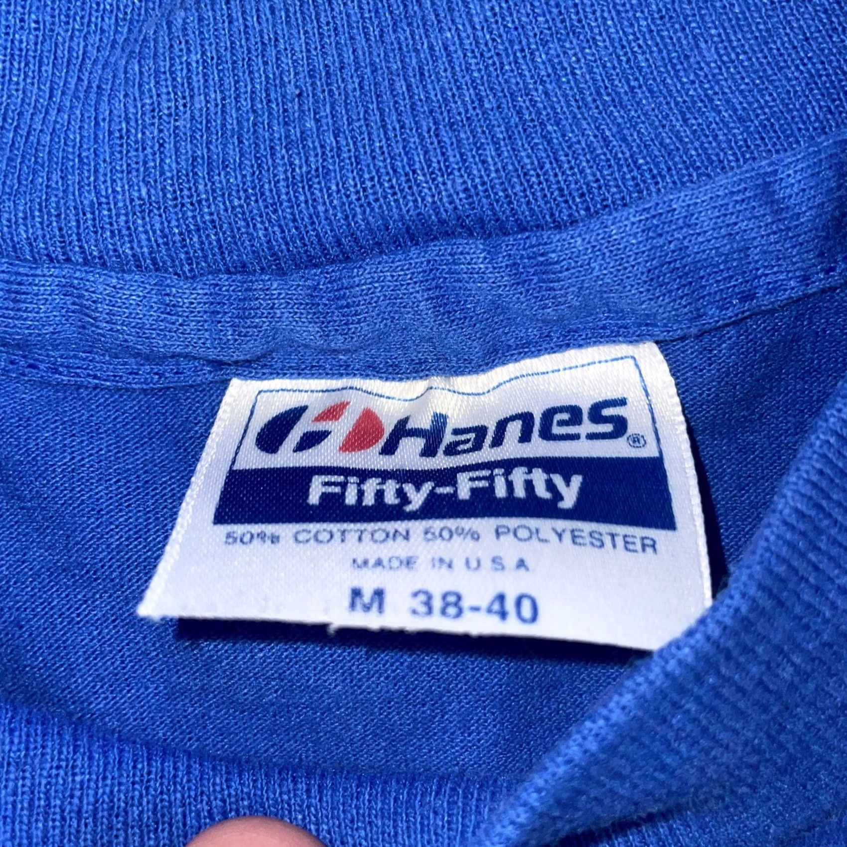 Hanes VTG HANES Minnesota T-Shirt Mens M SINGLE STITCH Blue Bubble Print ISA Size US M / EU 48-50 / 2 - 3 Thumbnail