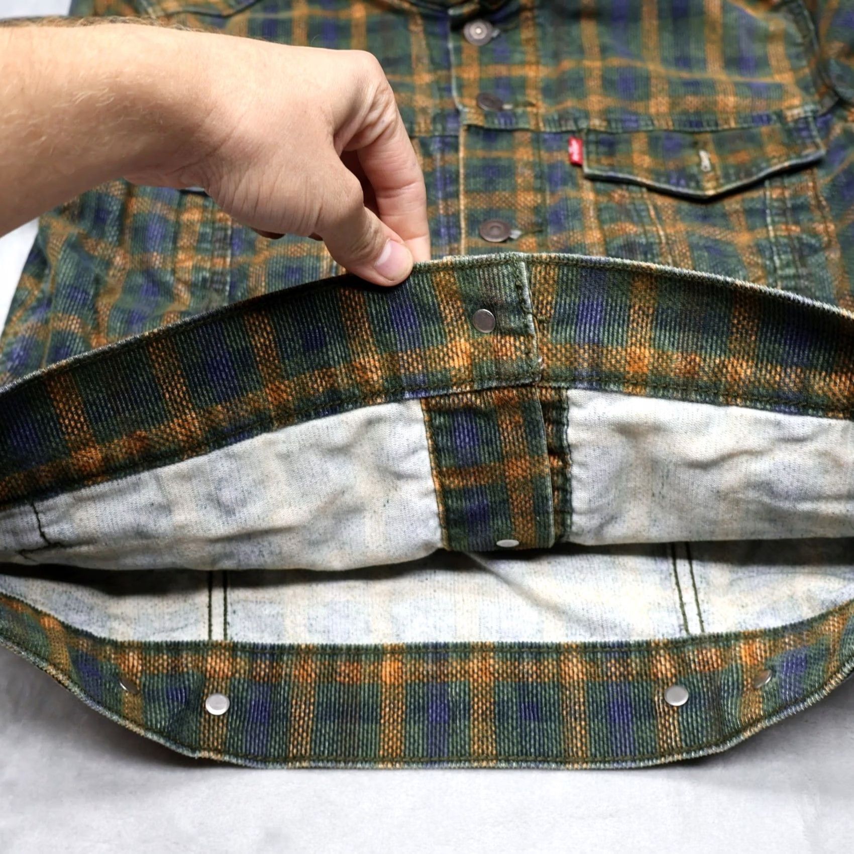 Levi's VINTAGE Levis Jacket Mens Small Black Plaid Corduroy Trucker Button Front Streetwear Size US S / EU 44-46 / 1 - 3 Thumbnail
