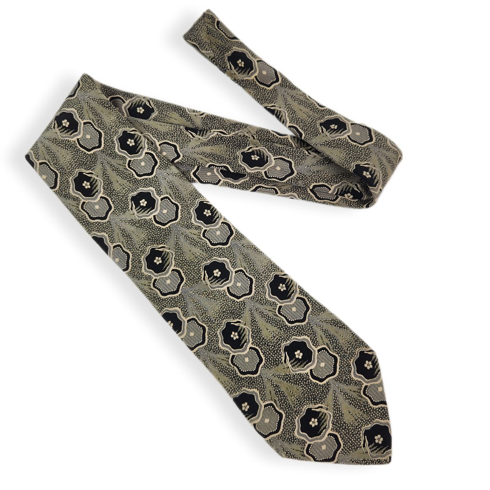 Vintage Vintage Designer Flower Hawaiian 90s Patterned Silk Tie Size ONE SIZE - 1 Thumbnail