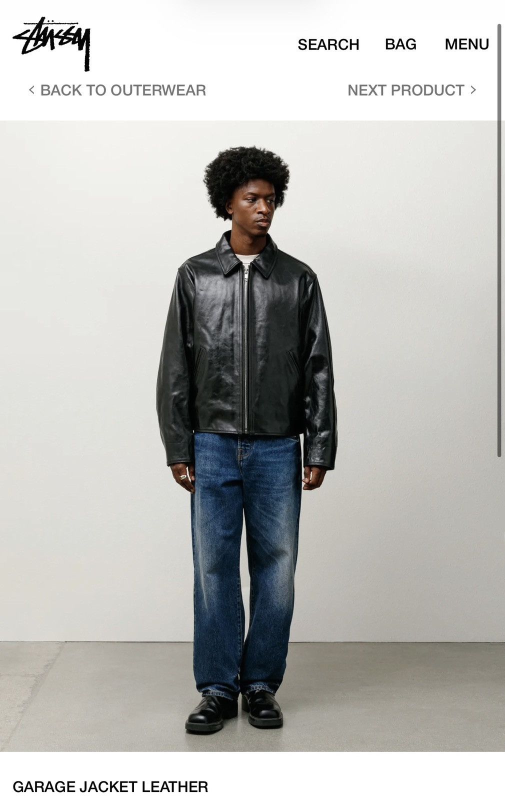 Stussy Stussy Garage Leather Jacket Size US M / EU 48-50 / 2 - 5 Thumbnail