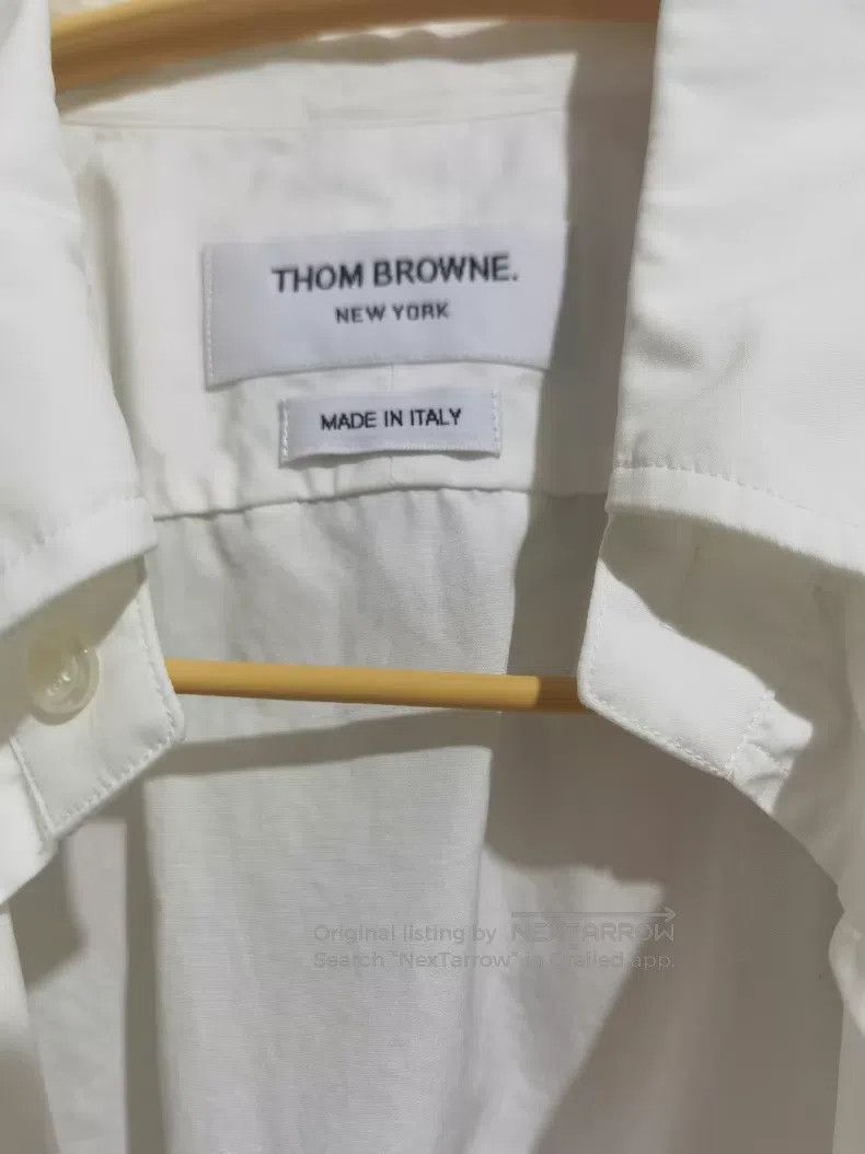 Thom Browne Thom Browne White classic shirt made of cambric, with clas Size US M / EU 48-50 / 2 - 3 Thumbnail