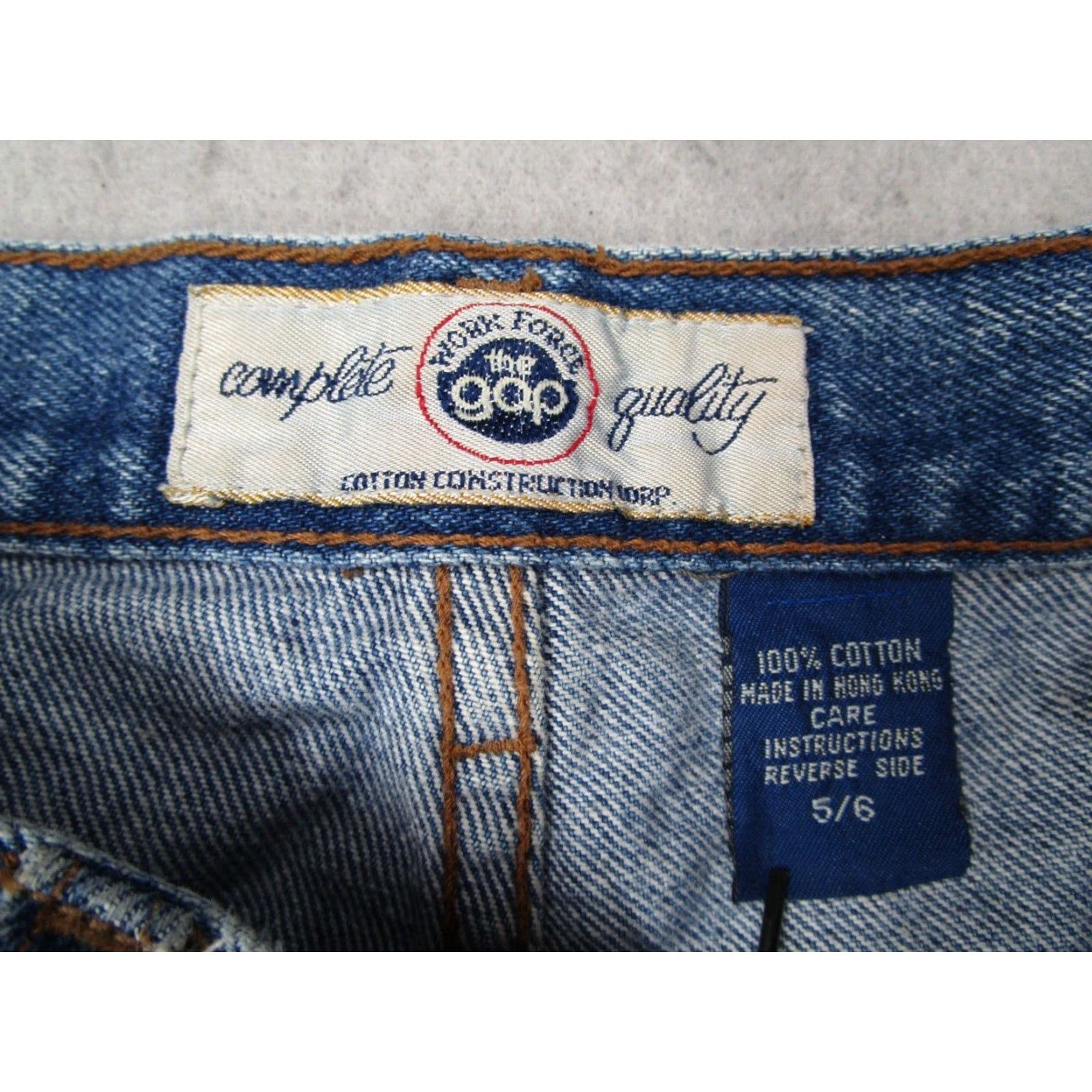 Gap VINTAGE Gap High Rise Tapered Jeans Womens 24x28 Blue Cotton 90s Size 27" / US 4 / IT 40 - 2 Thumbnail