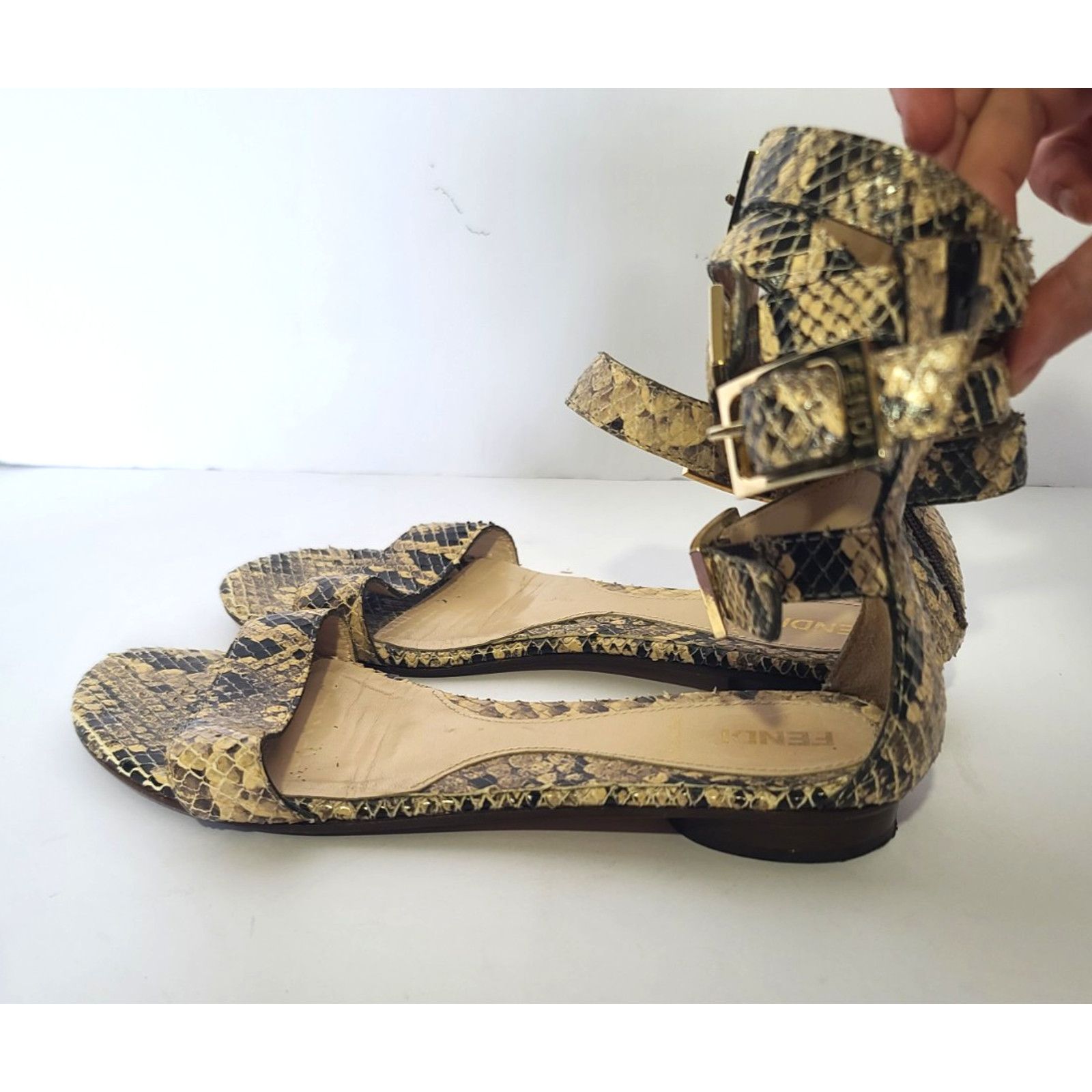 Fendi Fendi First Fendance Snake Gladiator Sandals EUR 36 US 6 Size US 6 / IT 36 - 5 Thumbnail