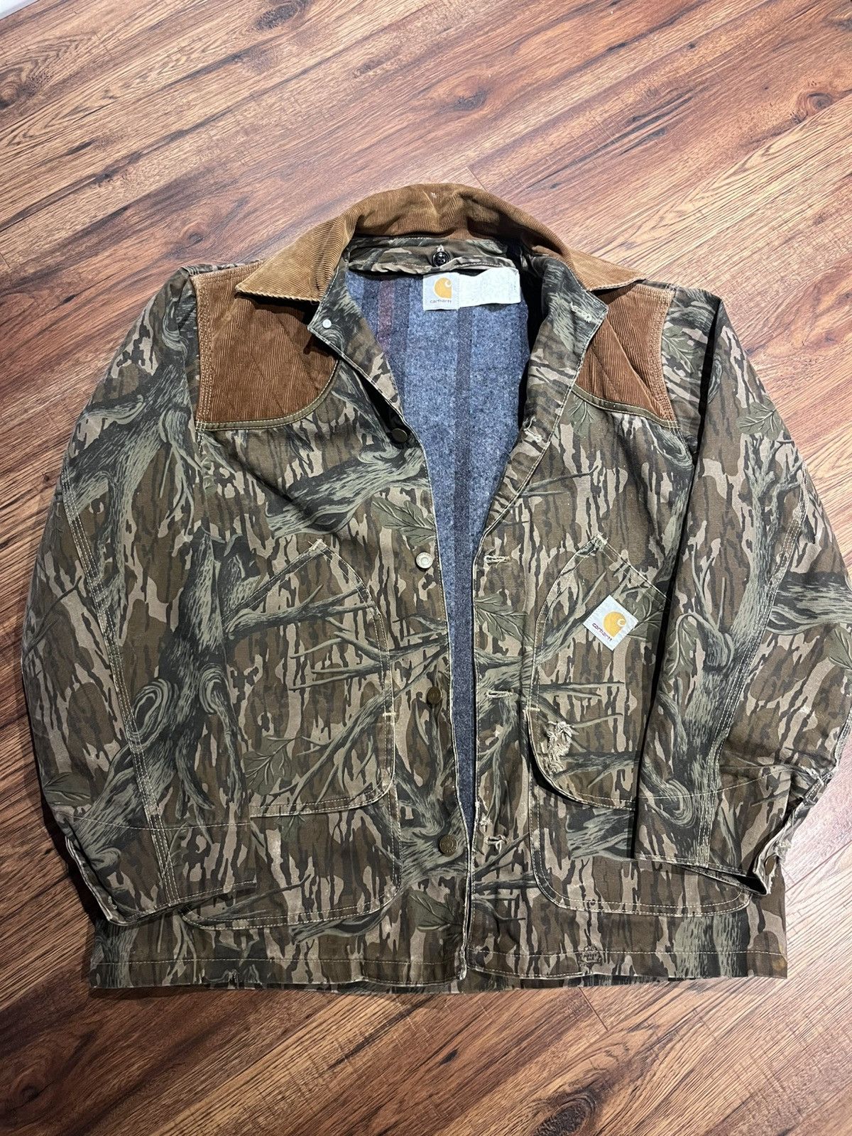 Carhartt Carhartt Mossy Oak CB245 Chore / Hunting Field Camo Jacket Size US L / EU 52-54 / 3 - 1 Thumbnail