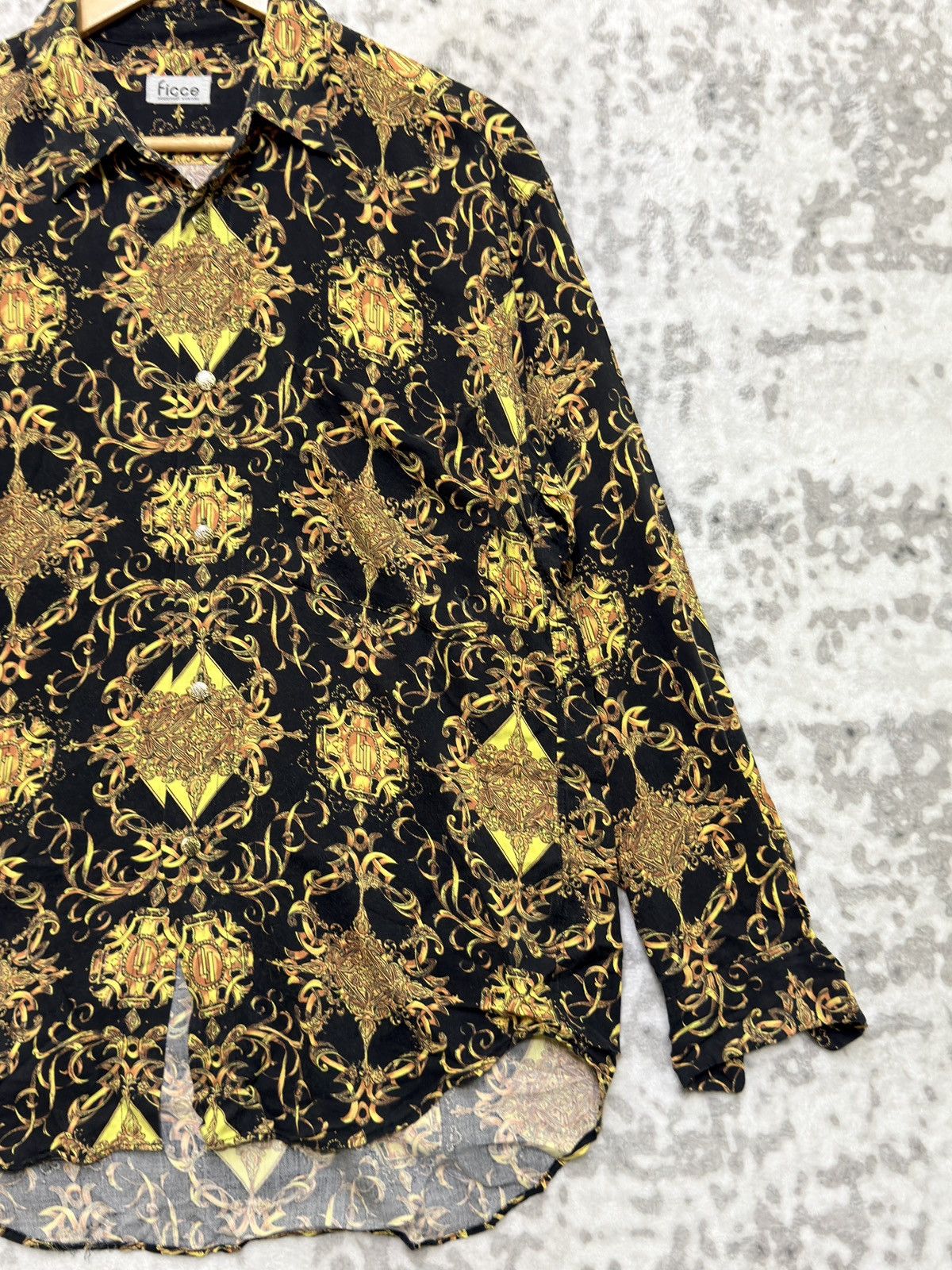 Yoshiyuki Konishi Vintage Ficce Yoshiyuki Konishi Barocco Rayon Black Gold Size US L / EU 52-54 / 3 - 4 Thumbnail