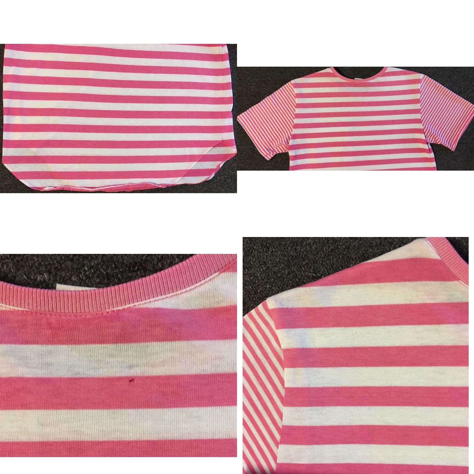 Jantzen Vtg 80s Jantzen Faded Striped Shirt L Pink White Women T-Shirt Short Sleeve Vintage Grunge Surf Skate 90s California USA Beach Vaporwave Aop Size L / US 10 / IT 46 - 9 Thumbnail
