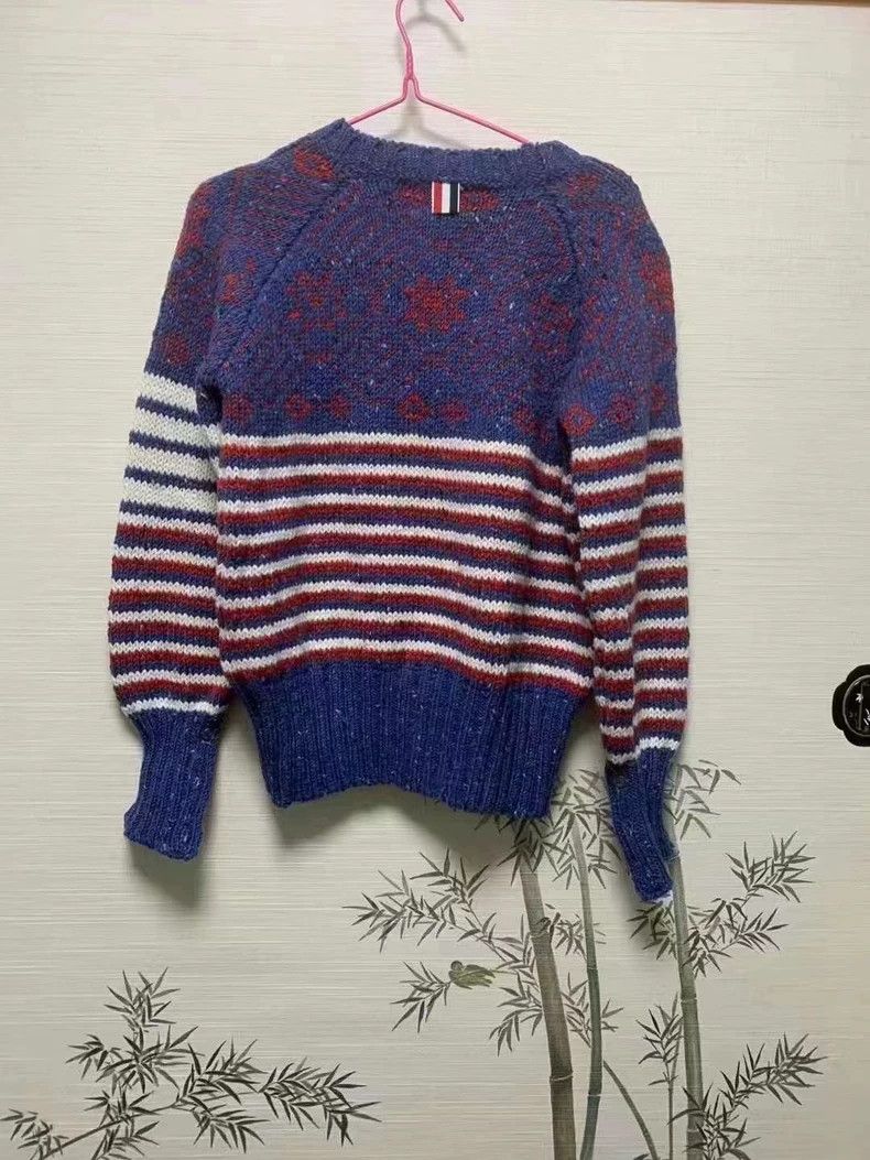 Thom Browne Thom Browne Classic four stripe sweater Size US S / EU 44-46 / 1 - 4 Thumbnail