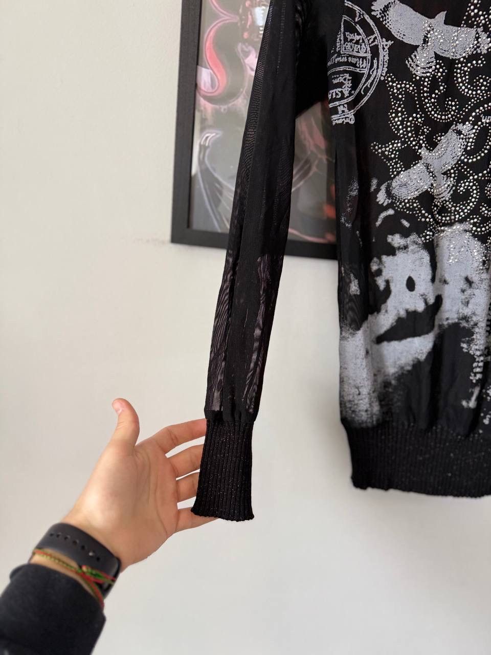 Vintage Very crazy Mesh Top Shirt Long Sleeve Printed Graphic Size M / US 6-8 / IT 42-44 - 5 Thumbnail