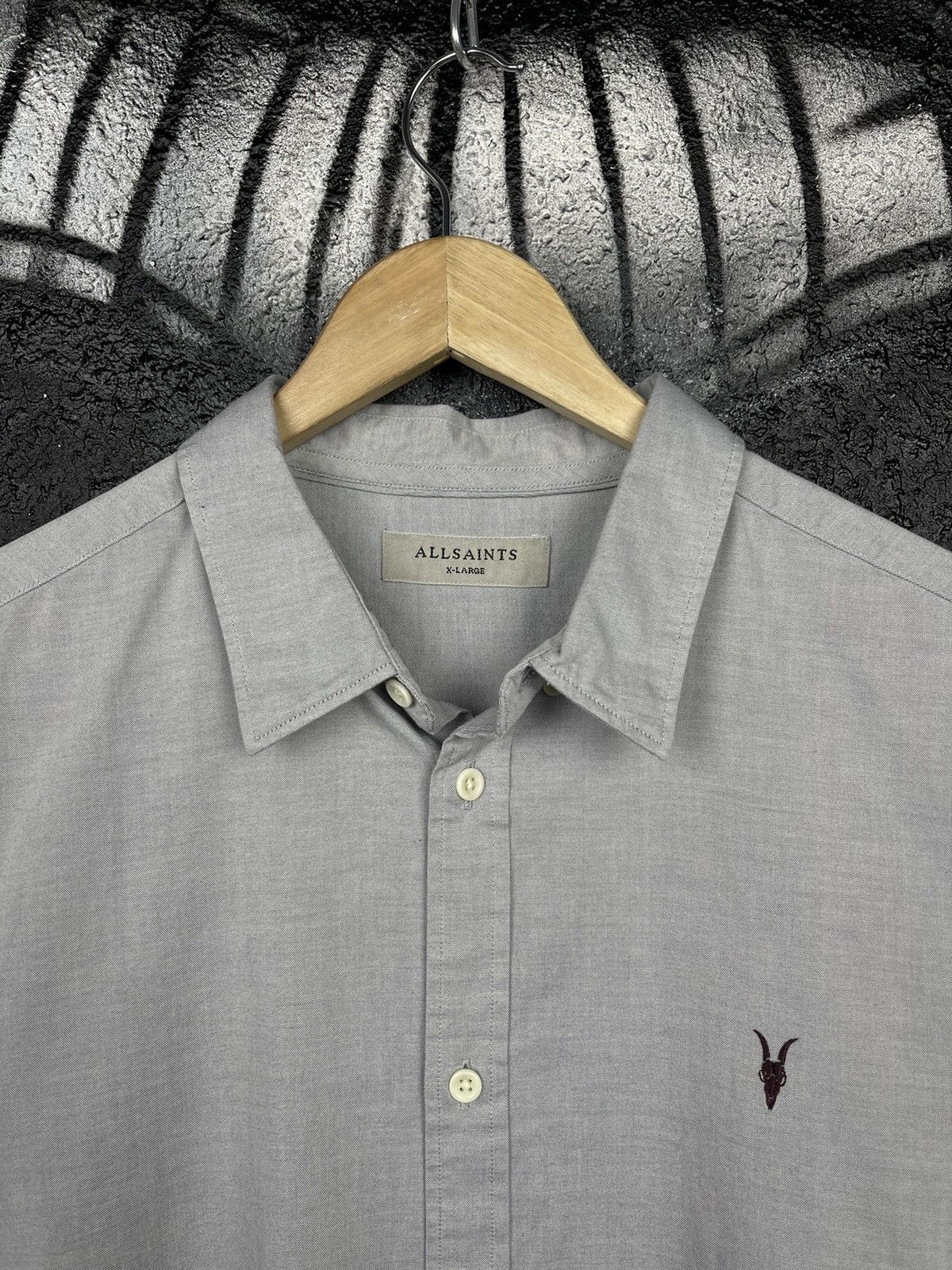 Allsaints Allsaints Grey Cotton Redondo HS Shirt Men’s Size XL Size US XL / EU 56 / 4 - 5 Thumbnail