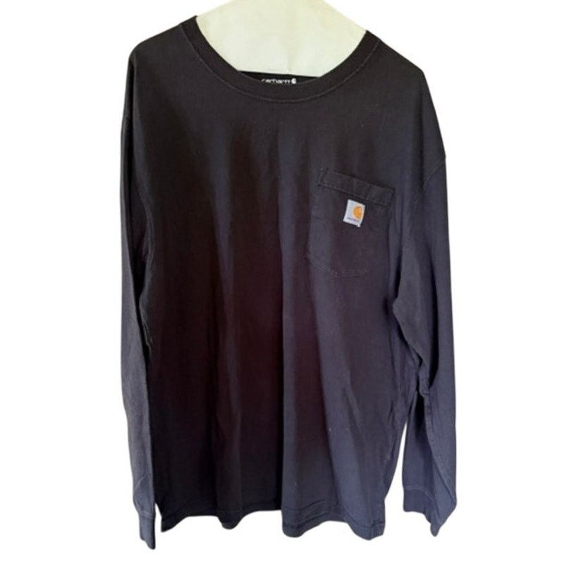Carhartt Carhartt Black Long Sleeve Pocket T-Shirt Loose Fit XL Size US XL / EU 56 / 4 - 2 Thumbnail
