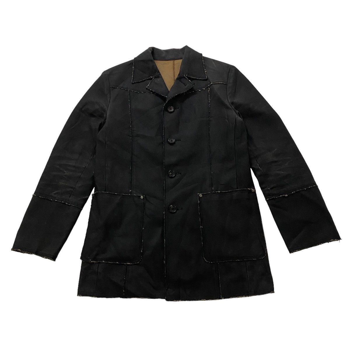 image of Avant Garde x Shellac Nice Design Shellac Patchwork Design Jacket Size 44 in Black, Men's