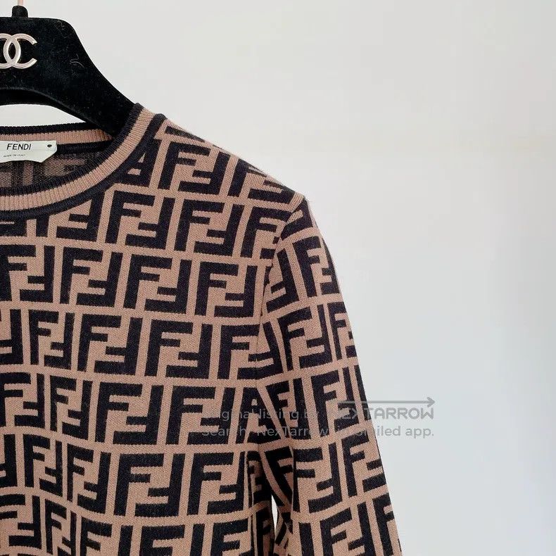 Fendi Fendi Monogrammed Knit Top Size XXS / US 00 / IT 34 - 4 Thumbnail
