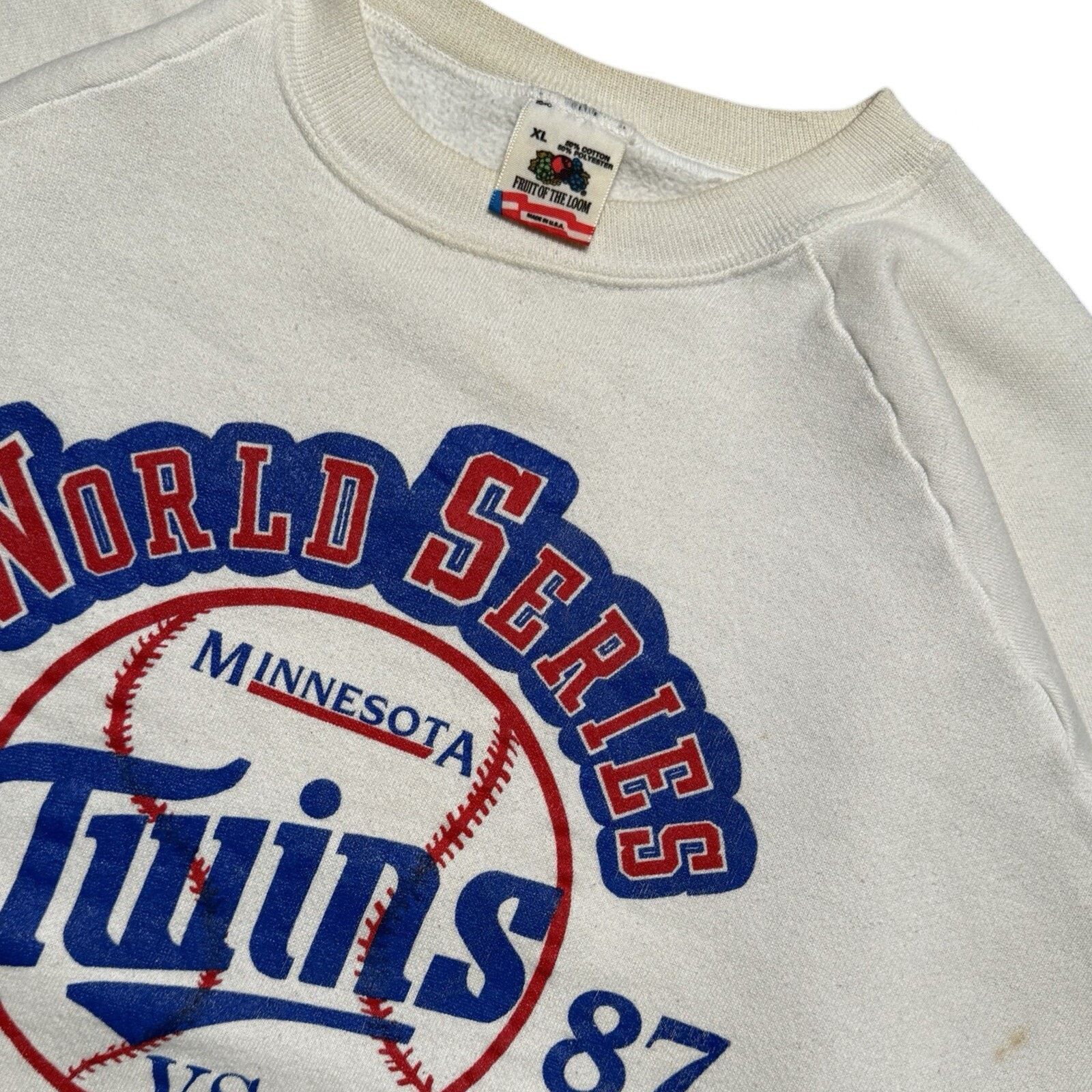 Vintage 80s MLB Minnesota Twins Cardinals World Series Sweatshirt XL Size US XL / EU 56 / 4 - 3 Thumbnail