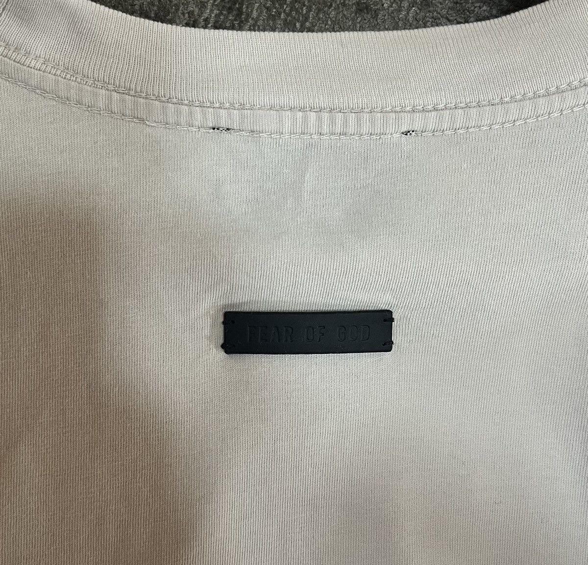 Fear of God FEAR OF GOD Beige Felted 'FG' T-Shirt Size US S / EU 44-46 / 1 - 3 Thumbnail